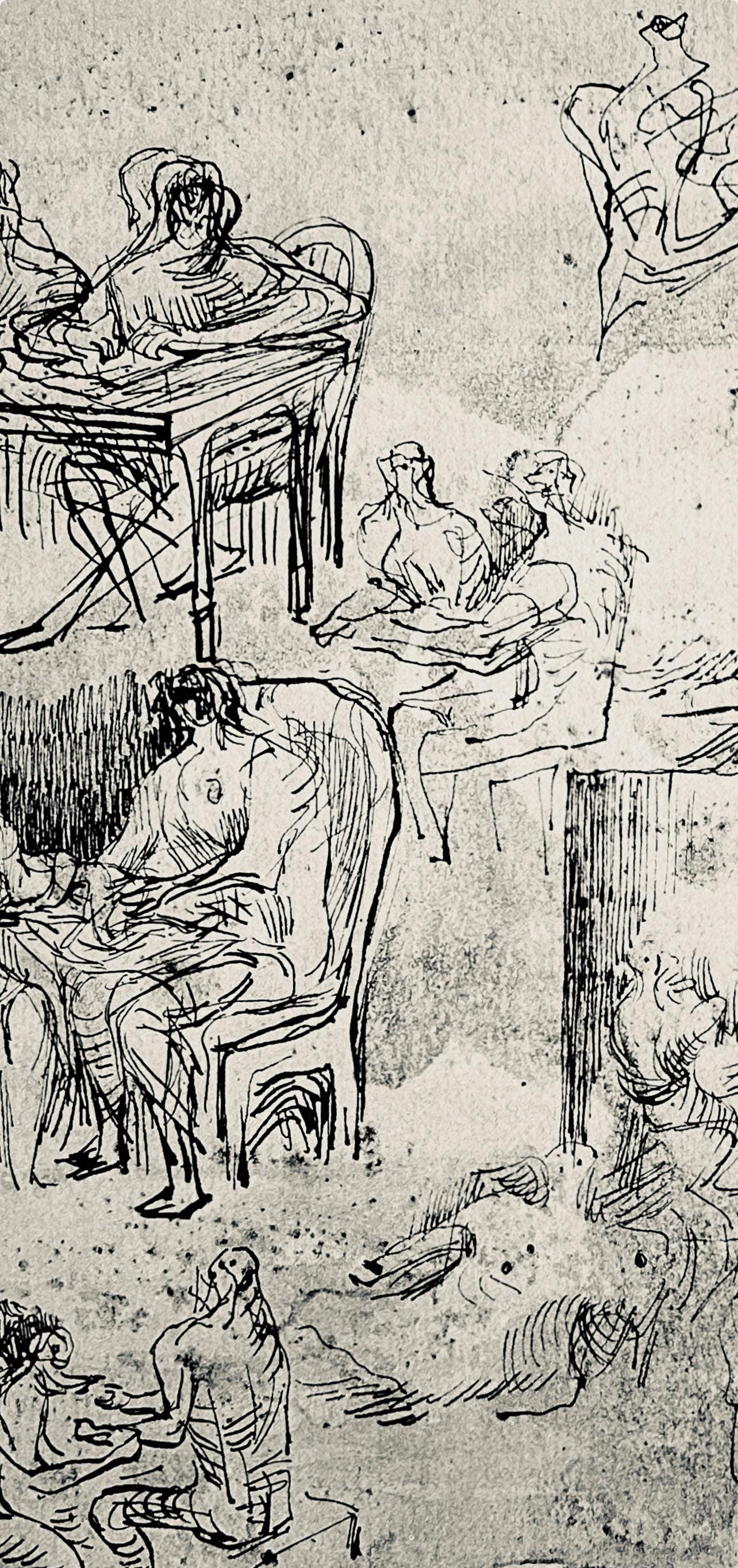 Henry Moore, Page from Sketchbook, The Drawings of Henry Moore, Limited Edition Lithograph