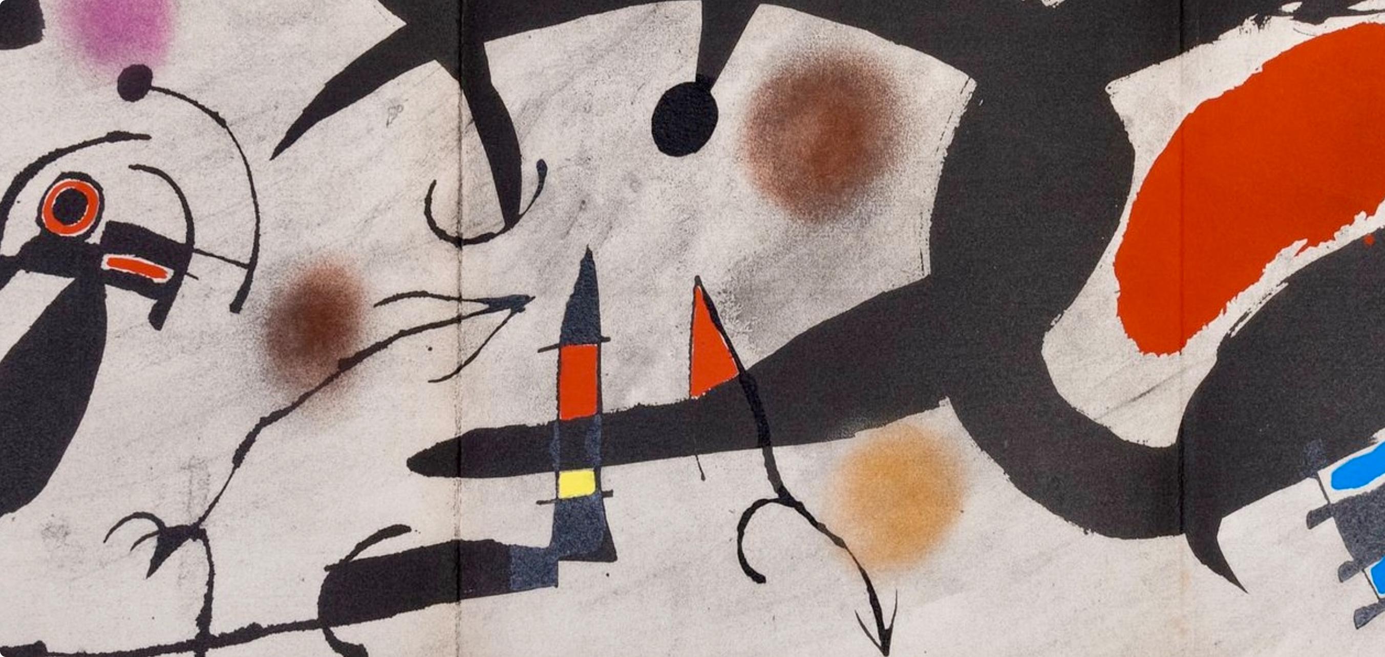 Joan Miró, Composition, Miró, Oiseau Solaire, Oiseau Lunaire, Étincelles, Limited Edition Lithograph