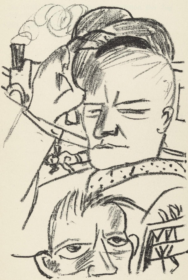 Max Beckmann, Composition (Gallwitz 286; Hofmaier 323-329; Rifkind 150 1-7), Der Mensch ist kein Haustier, Limited Edition Lithograph