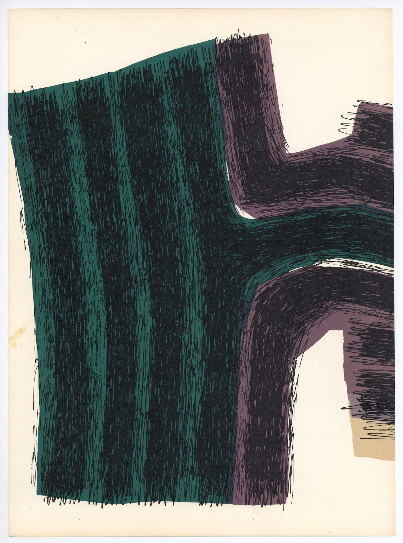 Raoul Ubac, Composition, Derrière le miroir, Limited Edition Lithograph