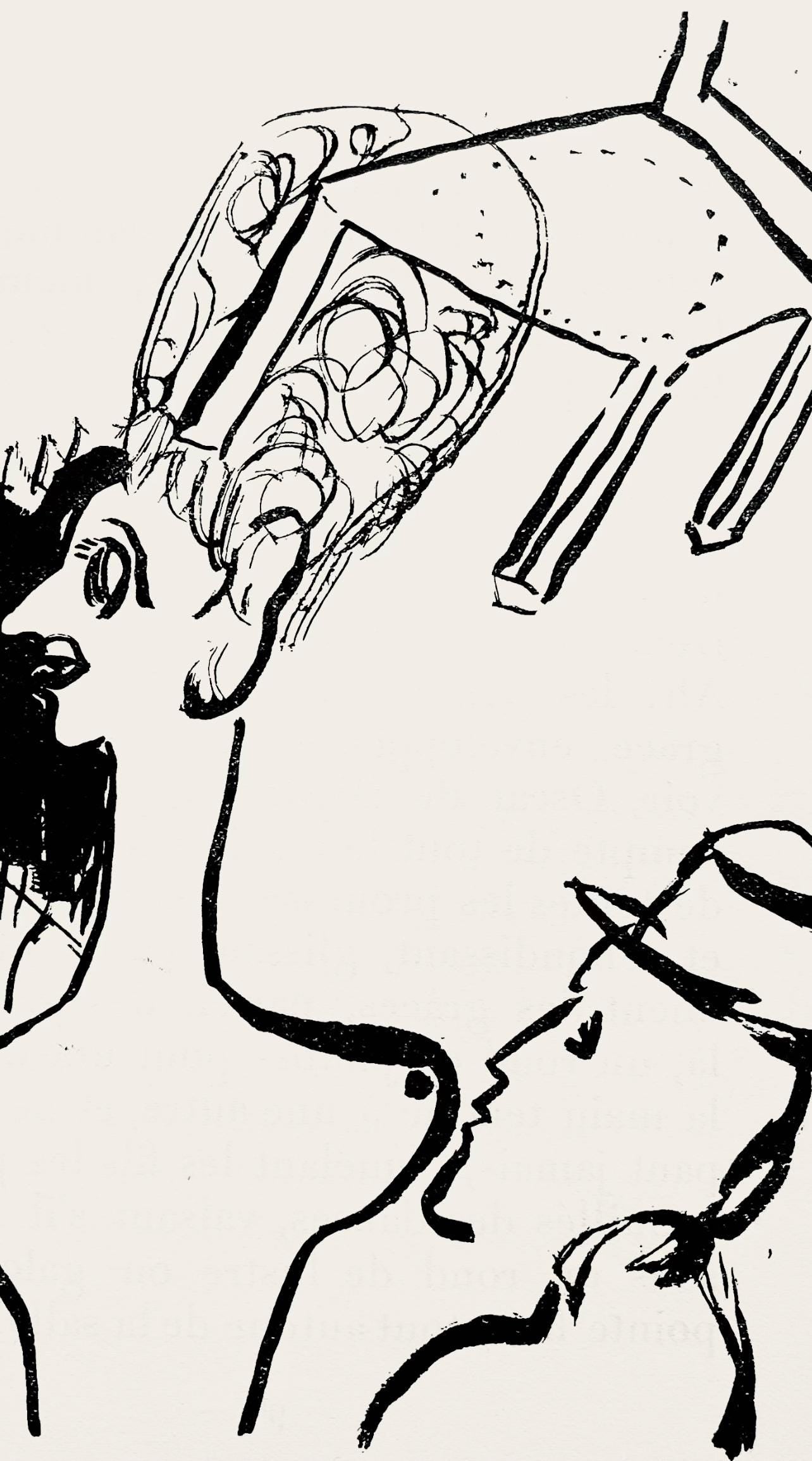 Marc Chagall, Composition, Suite Provinciale avec 92 dessins inédits de Marc Chagall, Limited Edition Lithograph