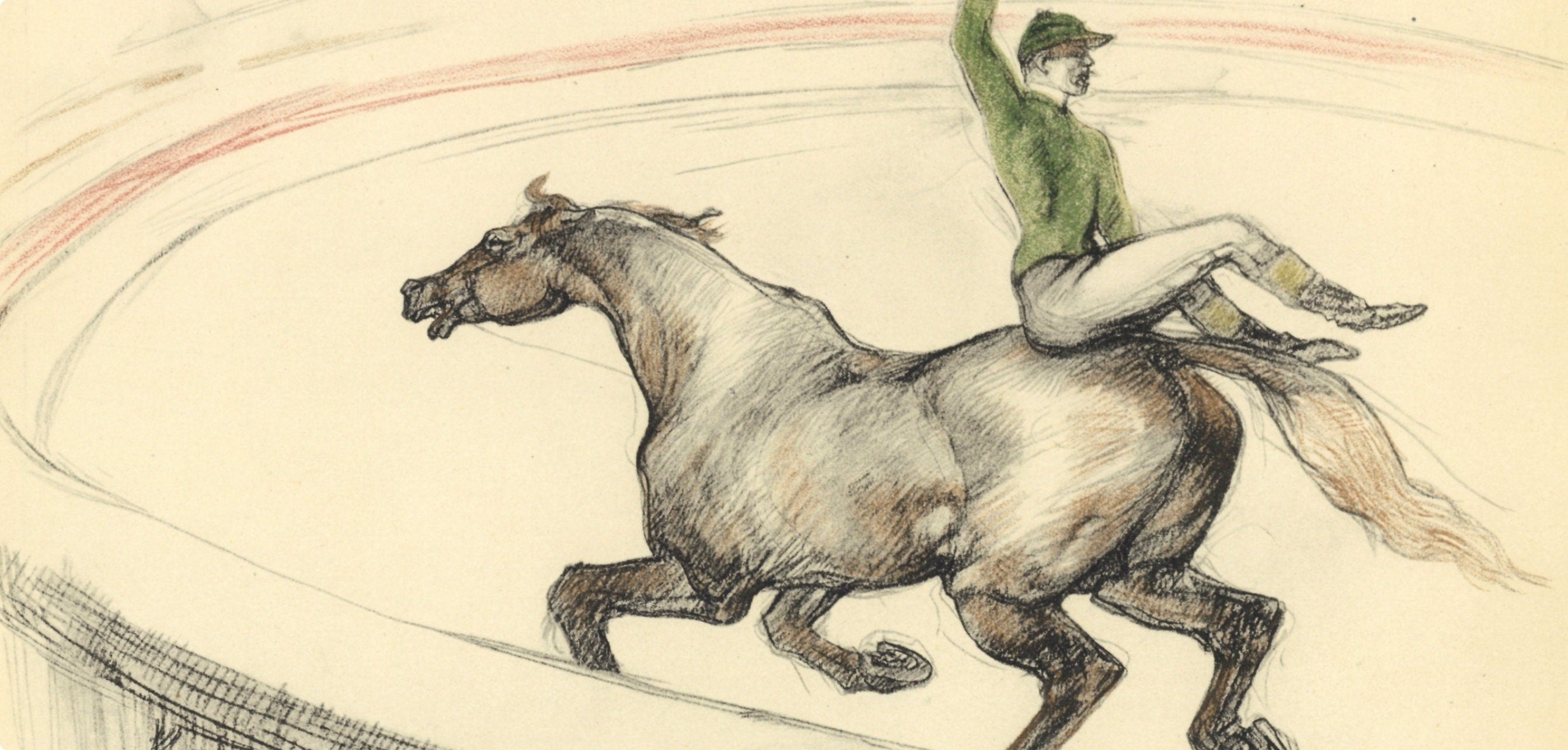 Henri de Toulouse-Lautrec, Jockey, The Circus by Toulouse-Lautrec, Limited Edition Lithograph
