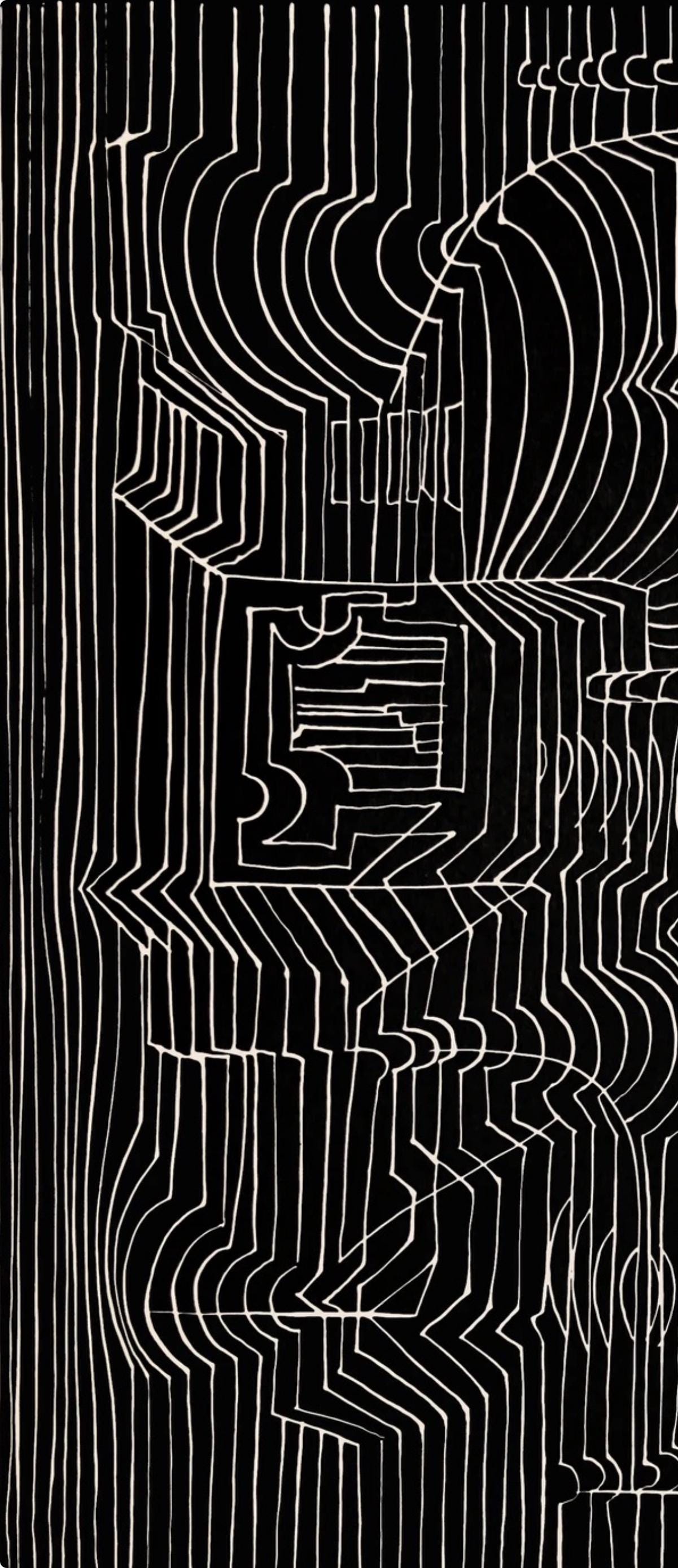 Victor Vasarely, Composition, Ondulatoires, Limited Edition Héliogravure