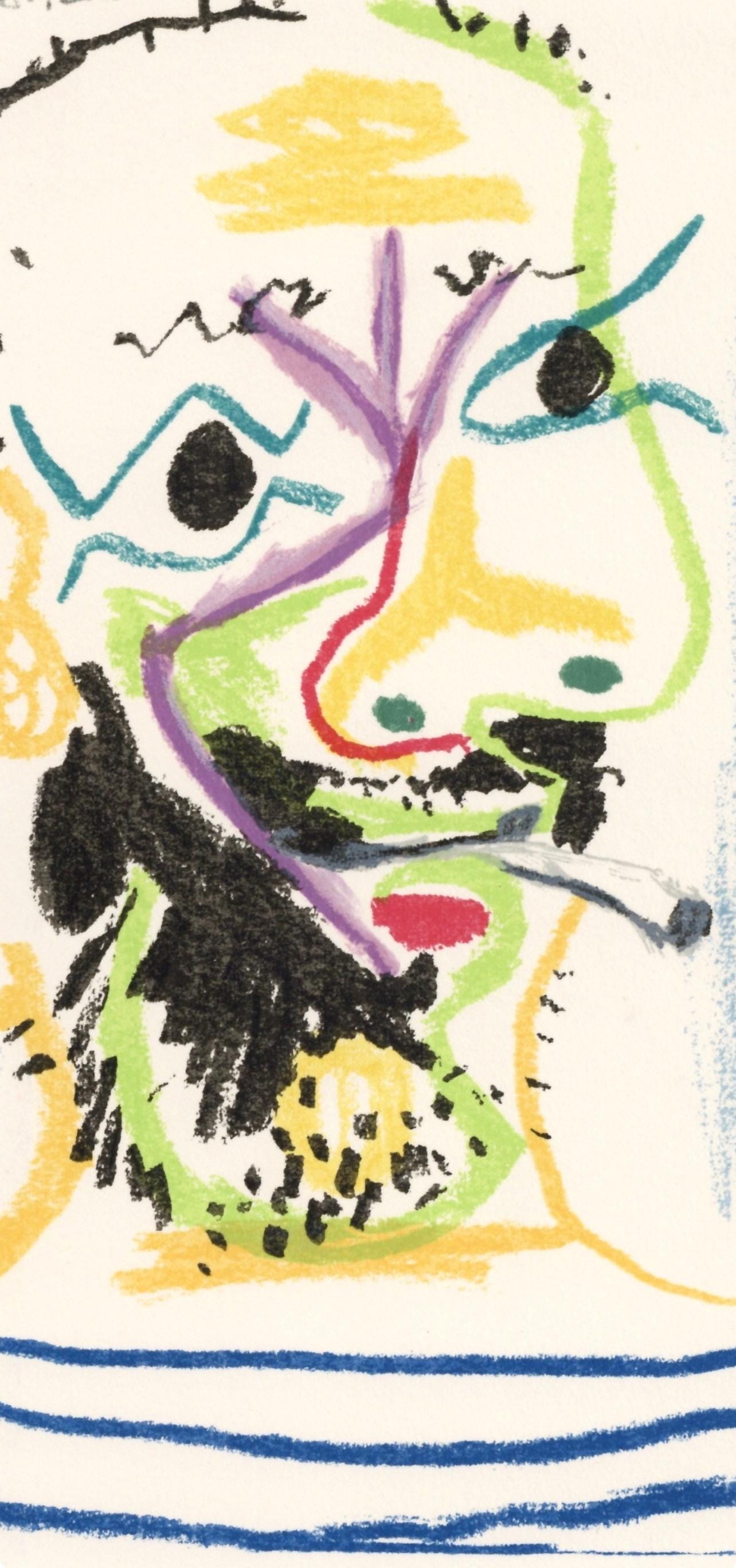 Pablo Picasso, Composition, Le Goût du Bonheur (Cramer 148; Bloch 2013), Limited Edition Mixed Media Lithograph