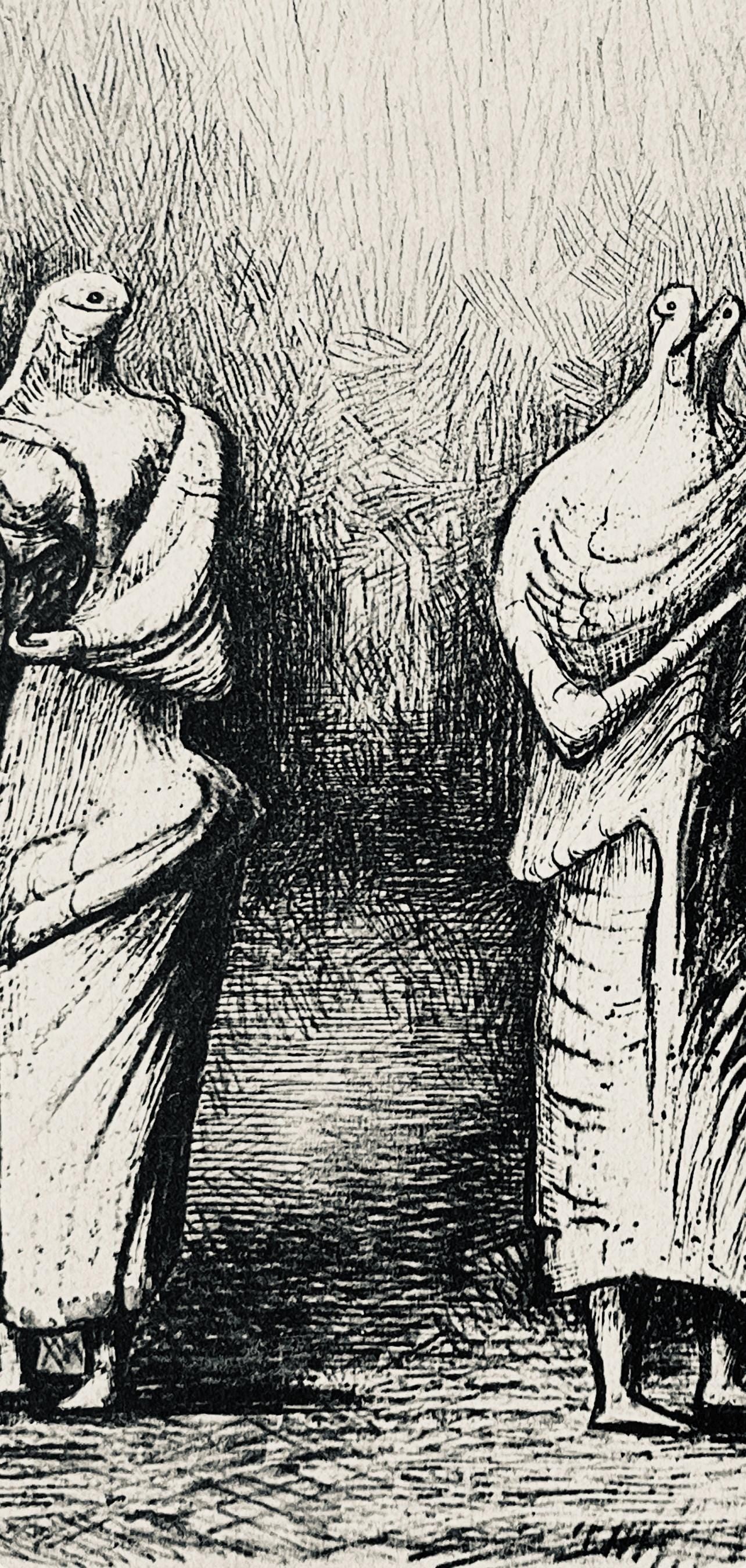 Henry Moore, Group of Draped Standing Figures, The Drawings of Henry Moore, Limited Edition Lithograph