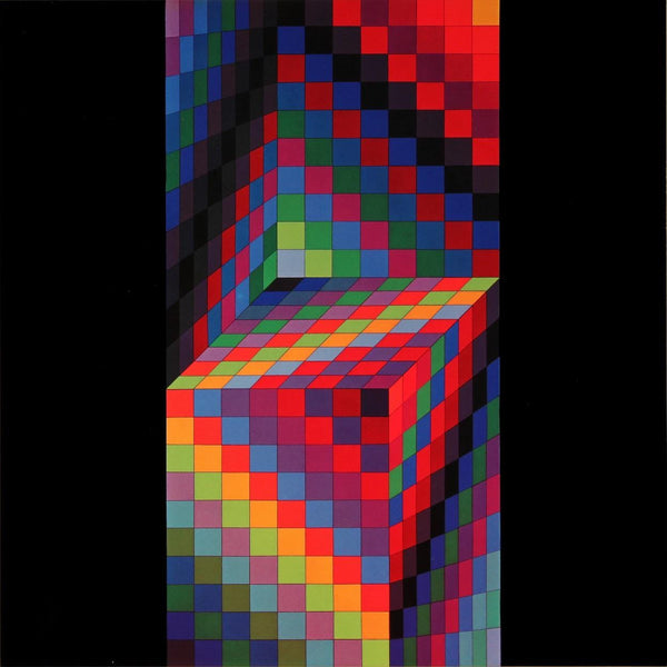 Victor Vasarely, Composition, Hommage à Hexagone, Limited Edition Héliogravure