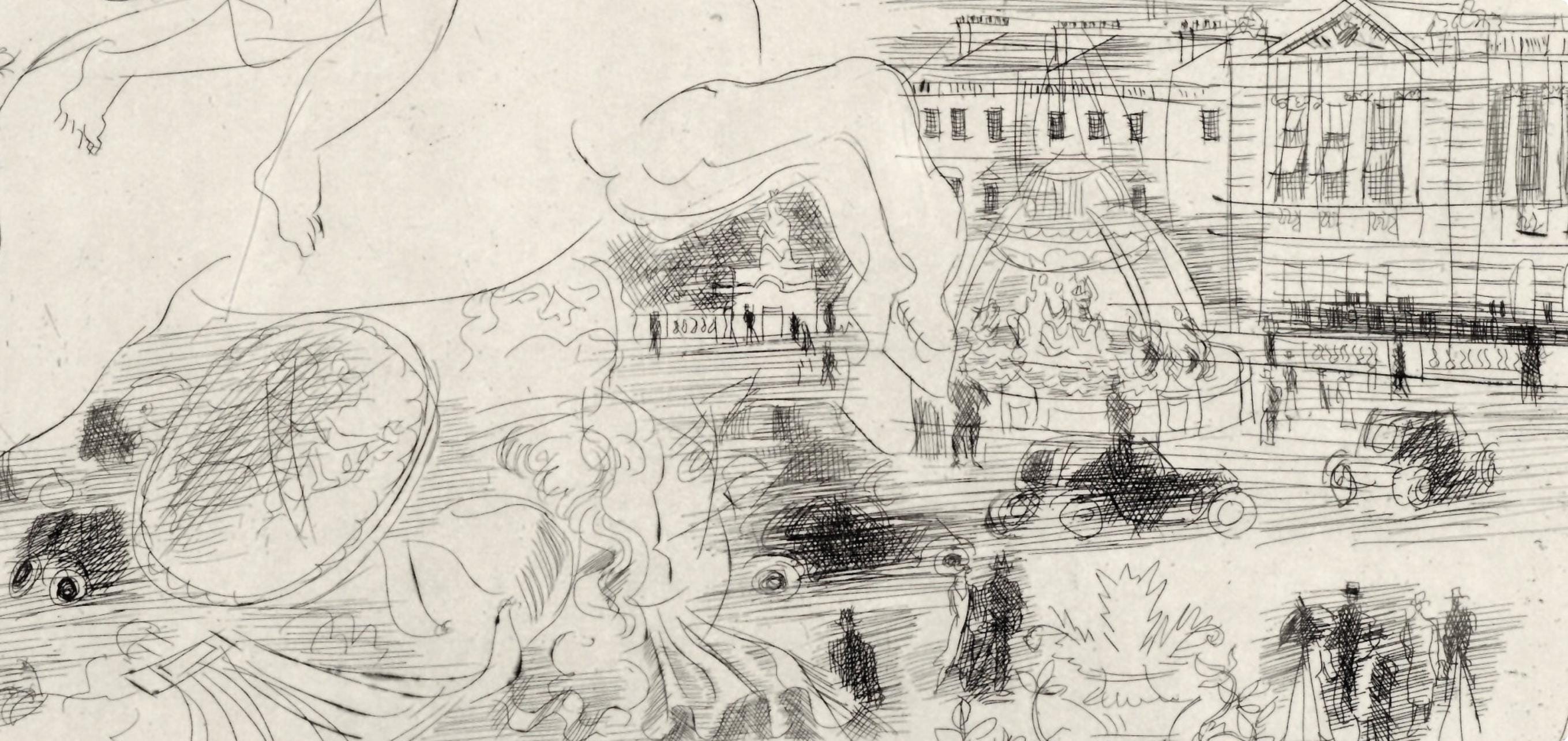Raoul Dufy, Les Champs-Élysées, Place de la Concorde, A La gloire à Paris, Limited Edition Etching