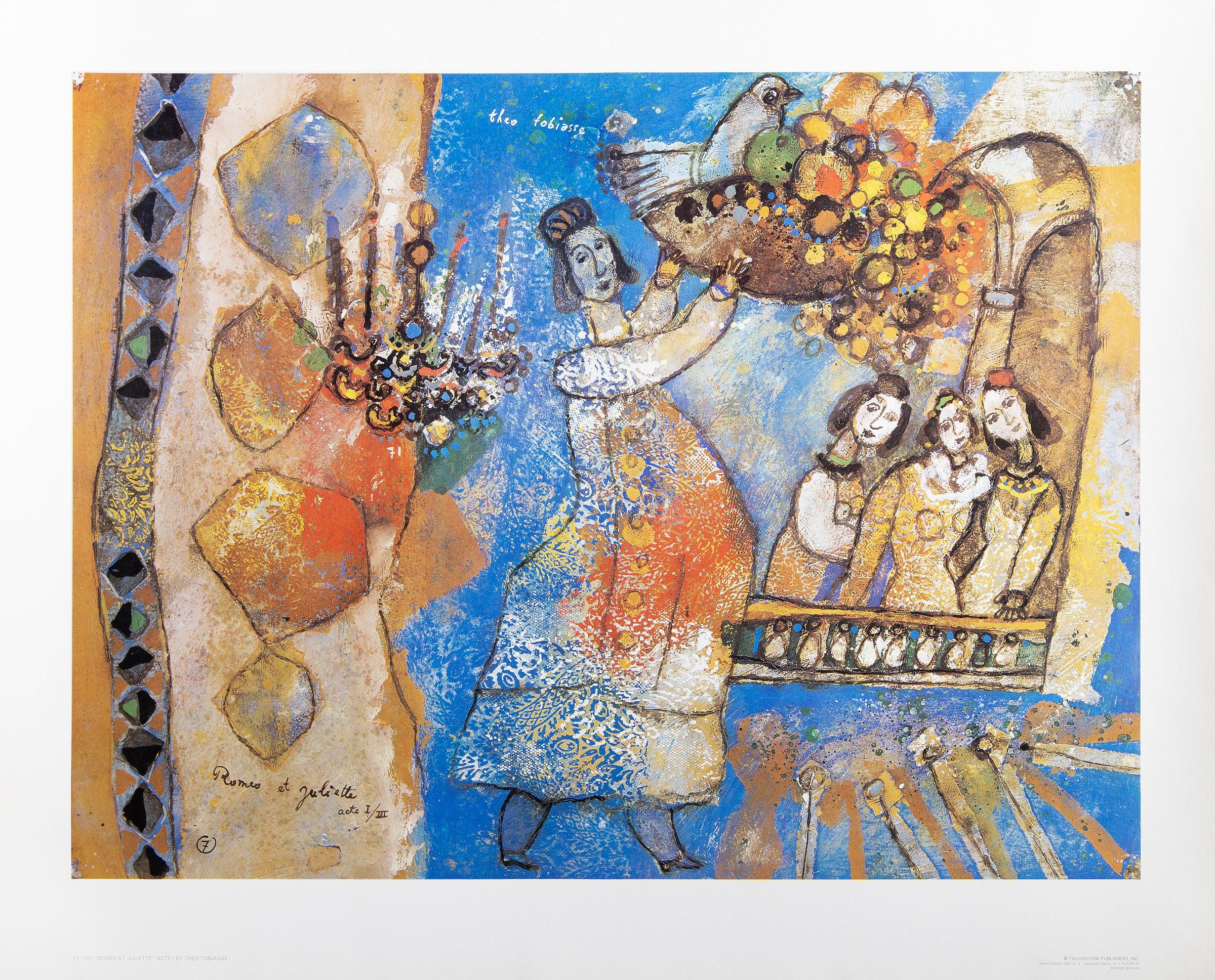 Théo Tobiasse, Romeo and Juliette I, Original Edition Offset Lithograph