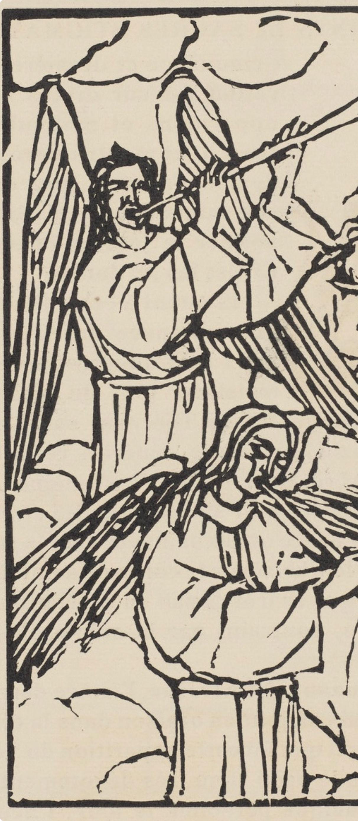 Émile Bernard, Composition (Morane, No. 100), Les Petites Fleurs de St. Françoise, Limited Edition Woodcut