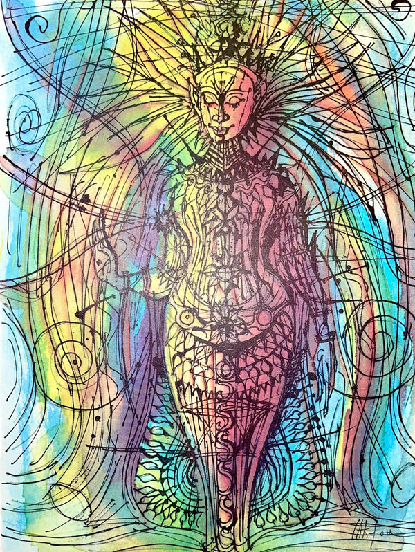 Jean Carzou, Composition, Ce Panorama du Bouddhisme, Limited Edition Lithograph