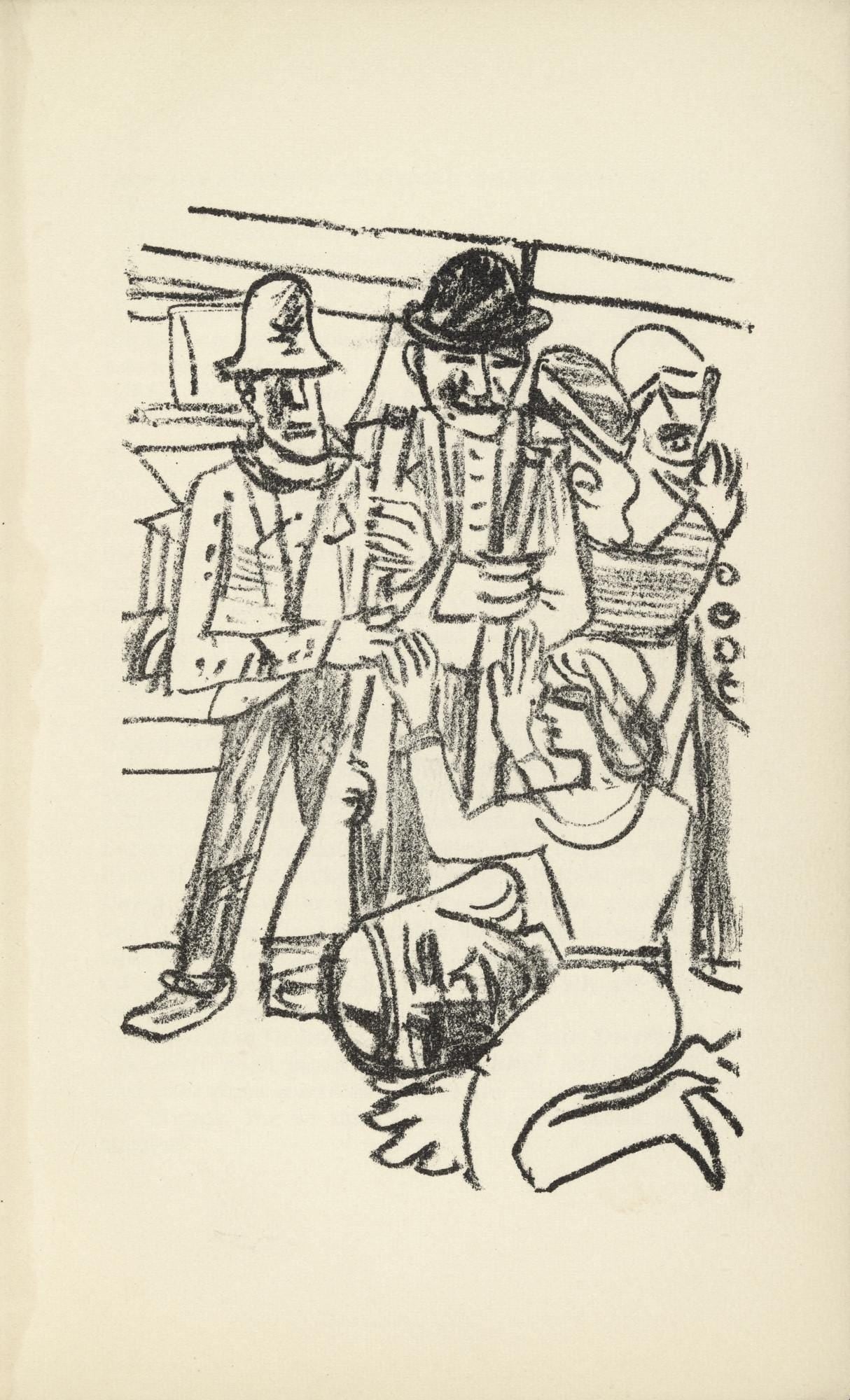 Max Beckmann, Composition (Gallwitz 286; Hofmaier 323-329; Rifkind 150 1-7), Der Mensch ist kein Haustier, Limited Edition Lithograph