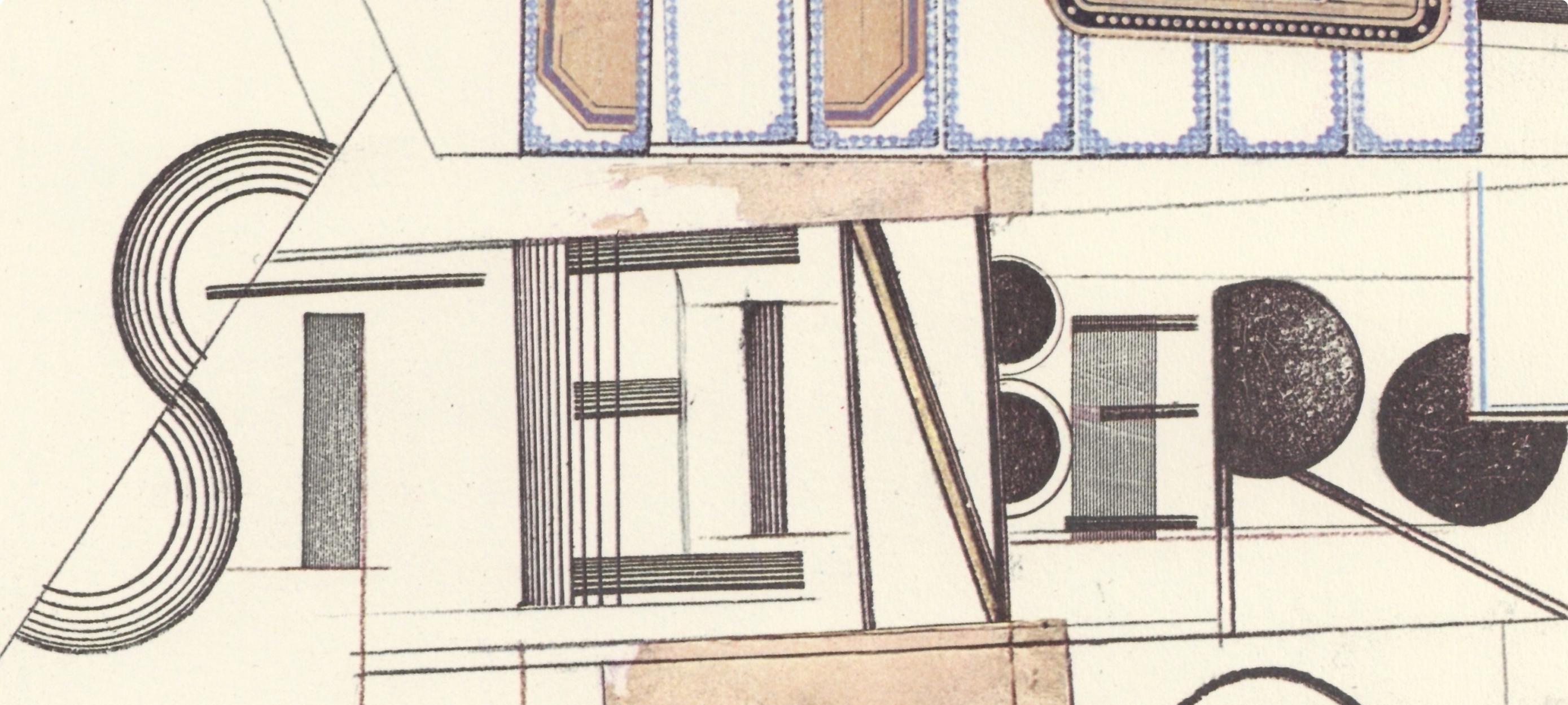 Saul Steinberg, Composition, Derrière le miroir, Limited Edition Lithograph