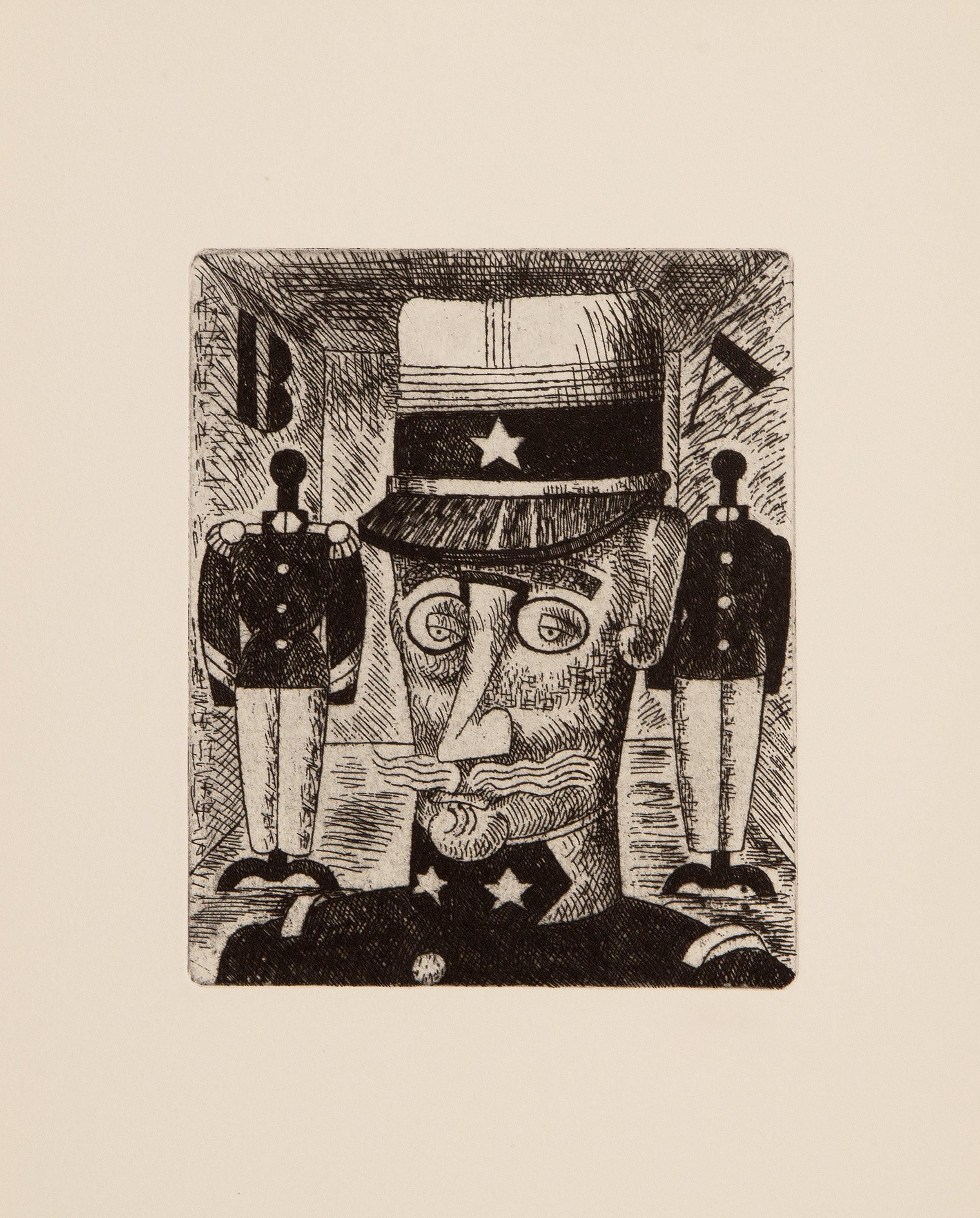 Marcel Gromaire, Composition, Vers un monde volage, Limited Edition Etching