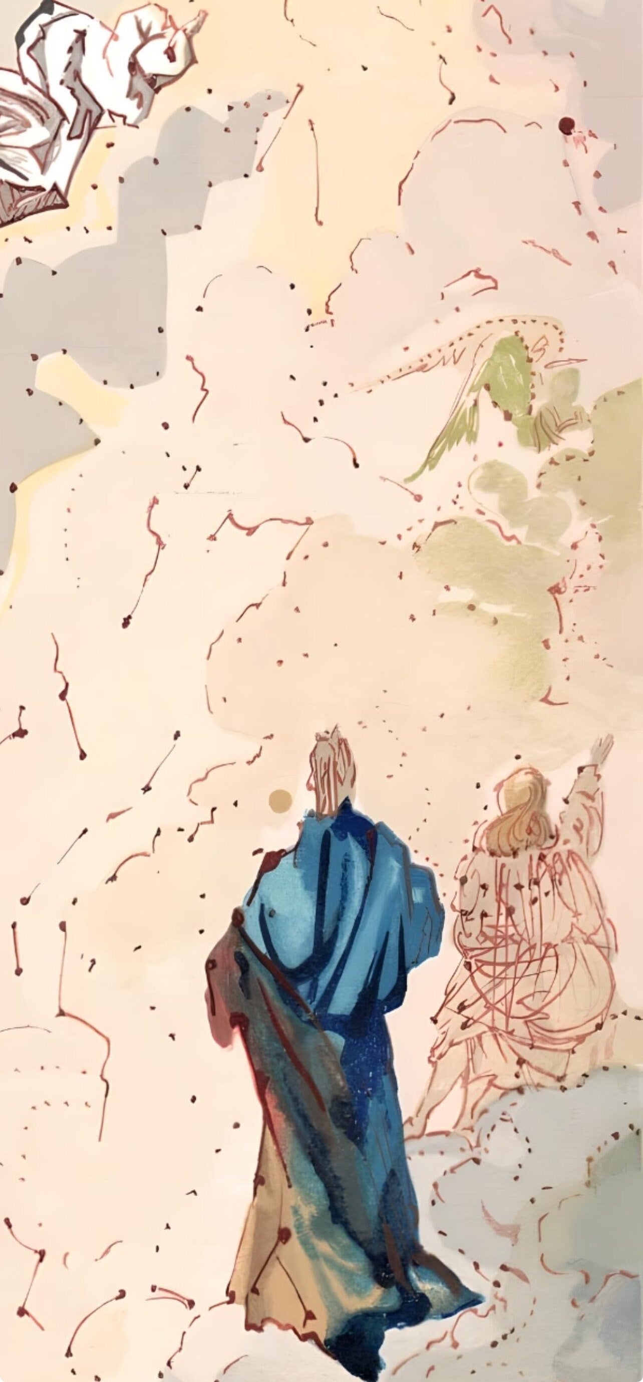 Salvador Dali, The Constellation of Blessed Spirits (Michler/Löpsinger 1039-1138; Field 189-200), La Divine Comédie, Limited Edition Woodcut