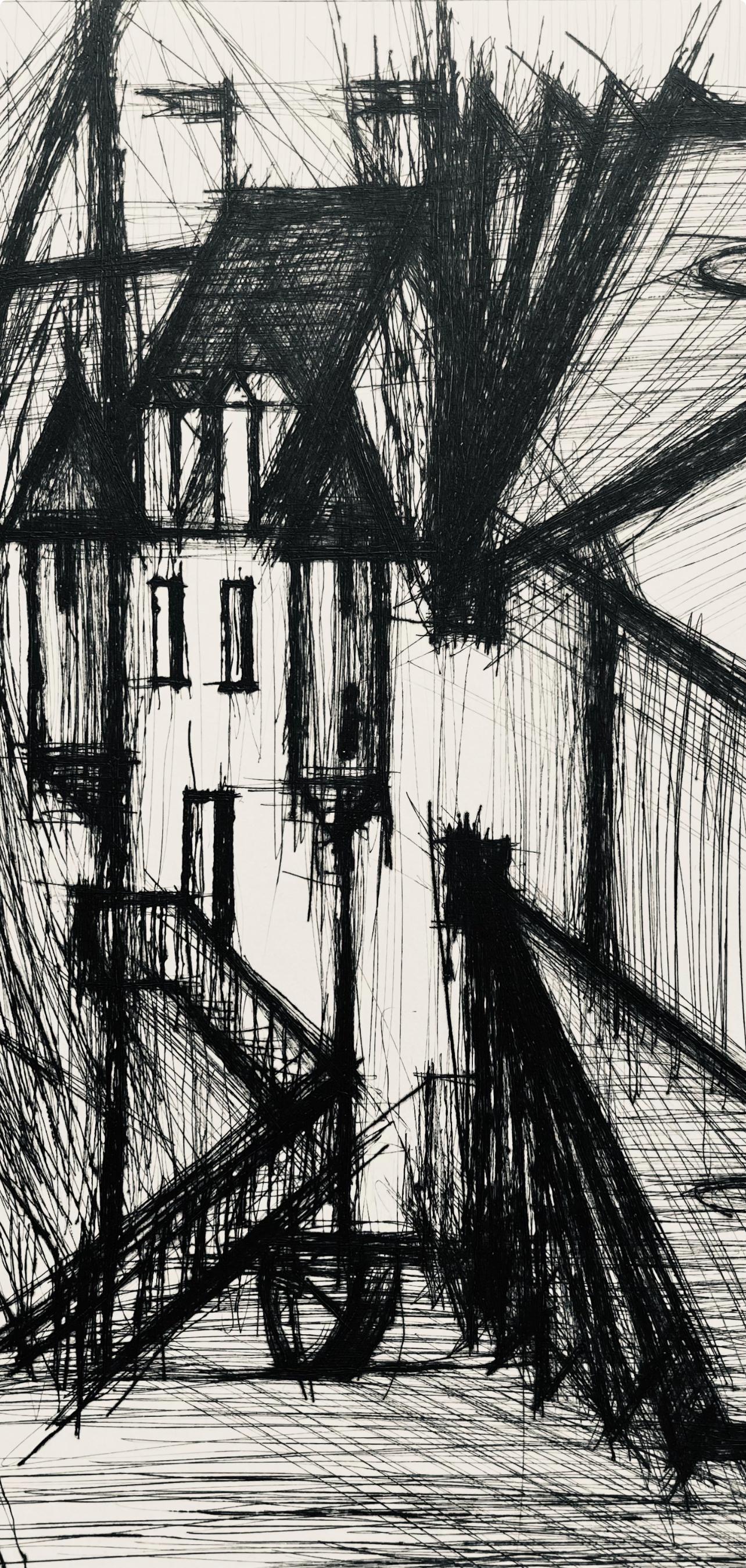 Bernard Buffet, Composition (Reinz 208-222), Voyages Fantastiques, Limited Edition Etching