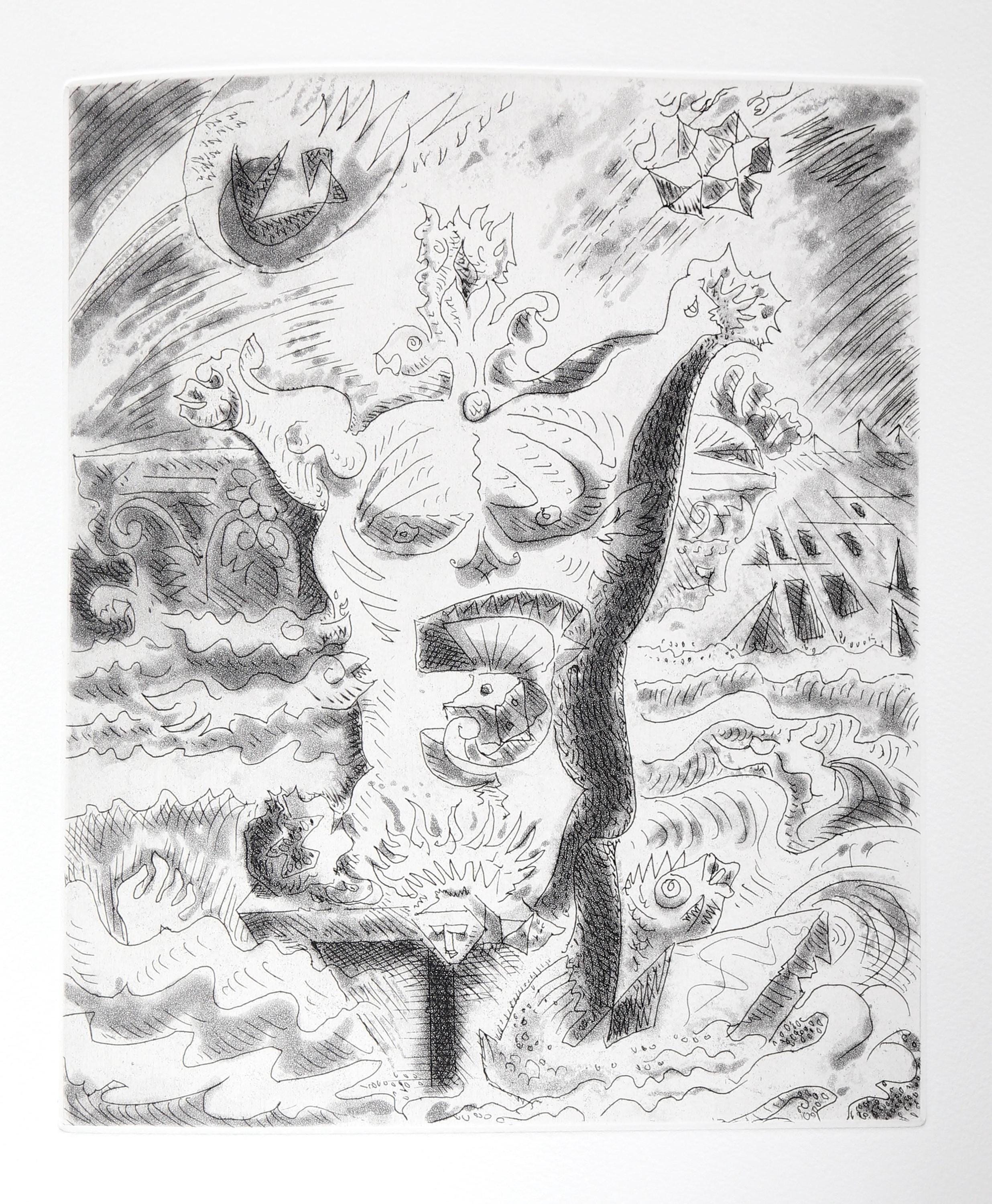 André Masson, Composition (Cramer 99), Le Septieme Chant, Limited Edition Engraving