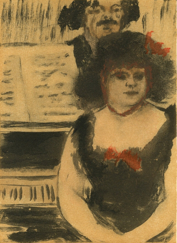Edgar Degas, La Pianiste et le Chanteur, E. Degas Monotypes, Limited Edition Monotype