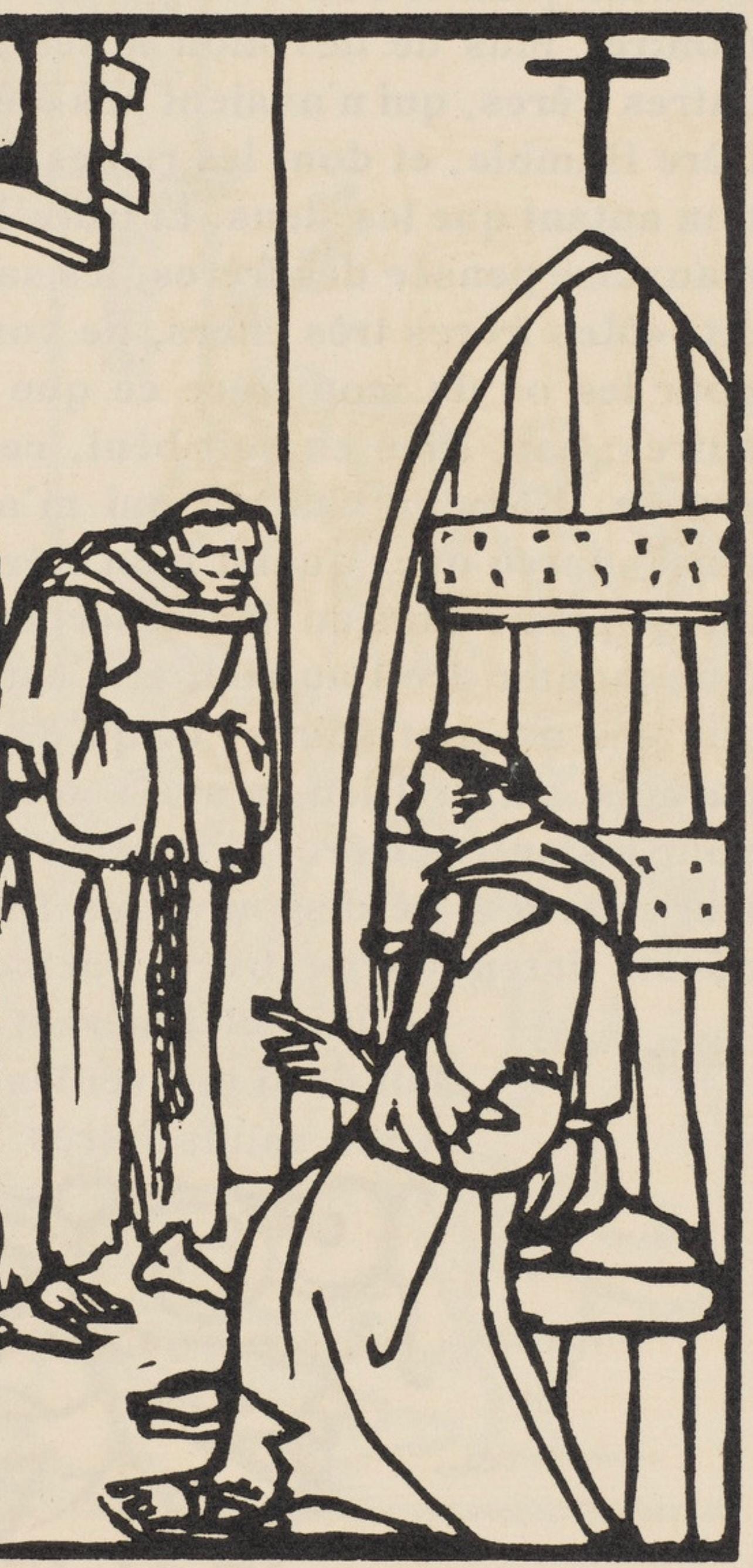 Émile Bernard, Composition (Morane, No. 100), Les Petites Fleurs de St. Françoise, Limited Edition Woodcut