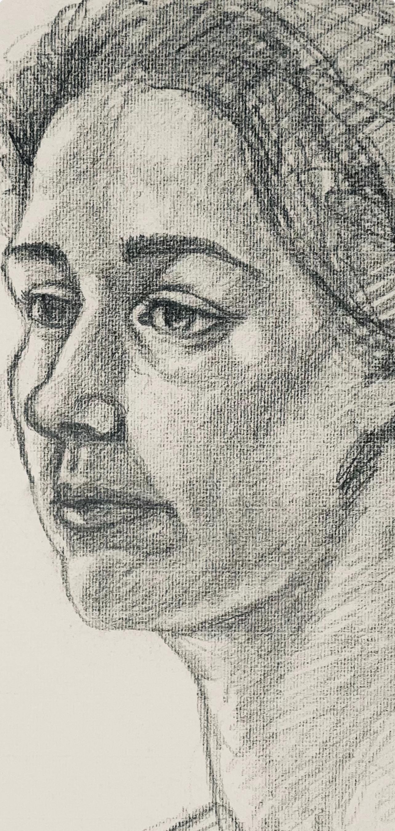 Ian Hornak, Renaissance Female Figure Study, 1963, Original Drawing
