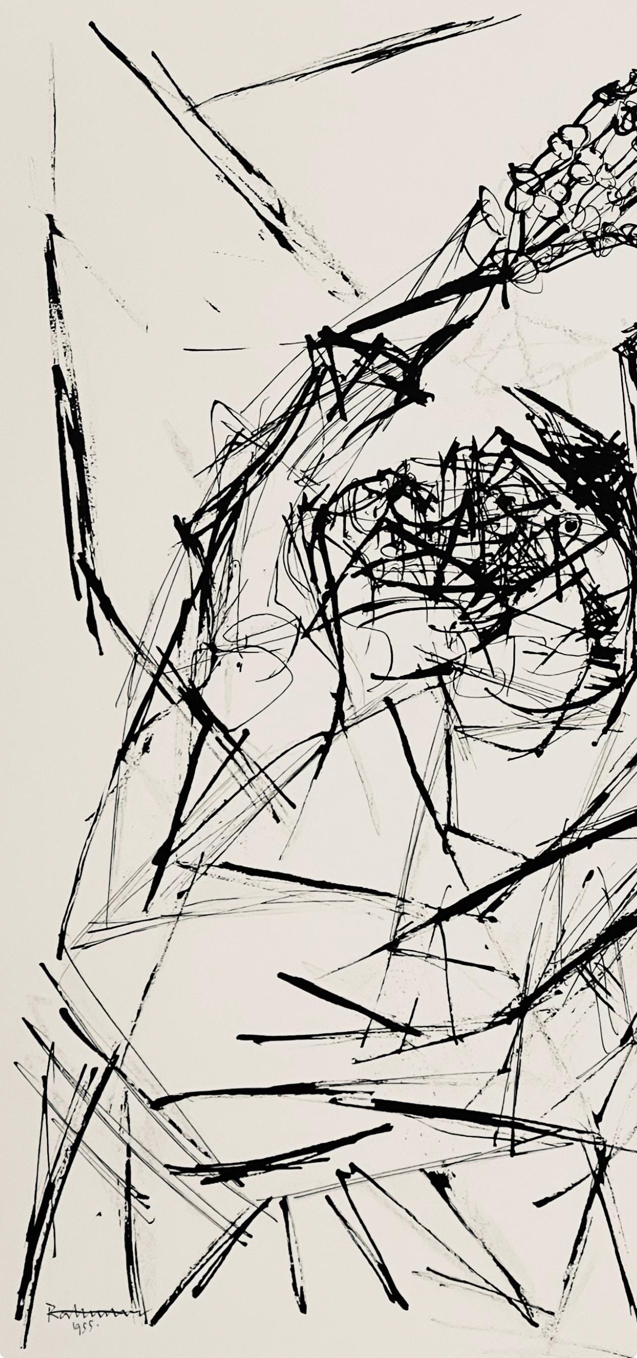 Abraham Rattner, The valley of dry bones, Limited Edition Lithograph