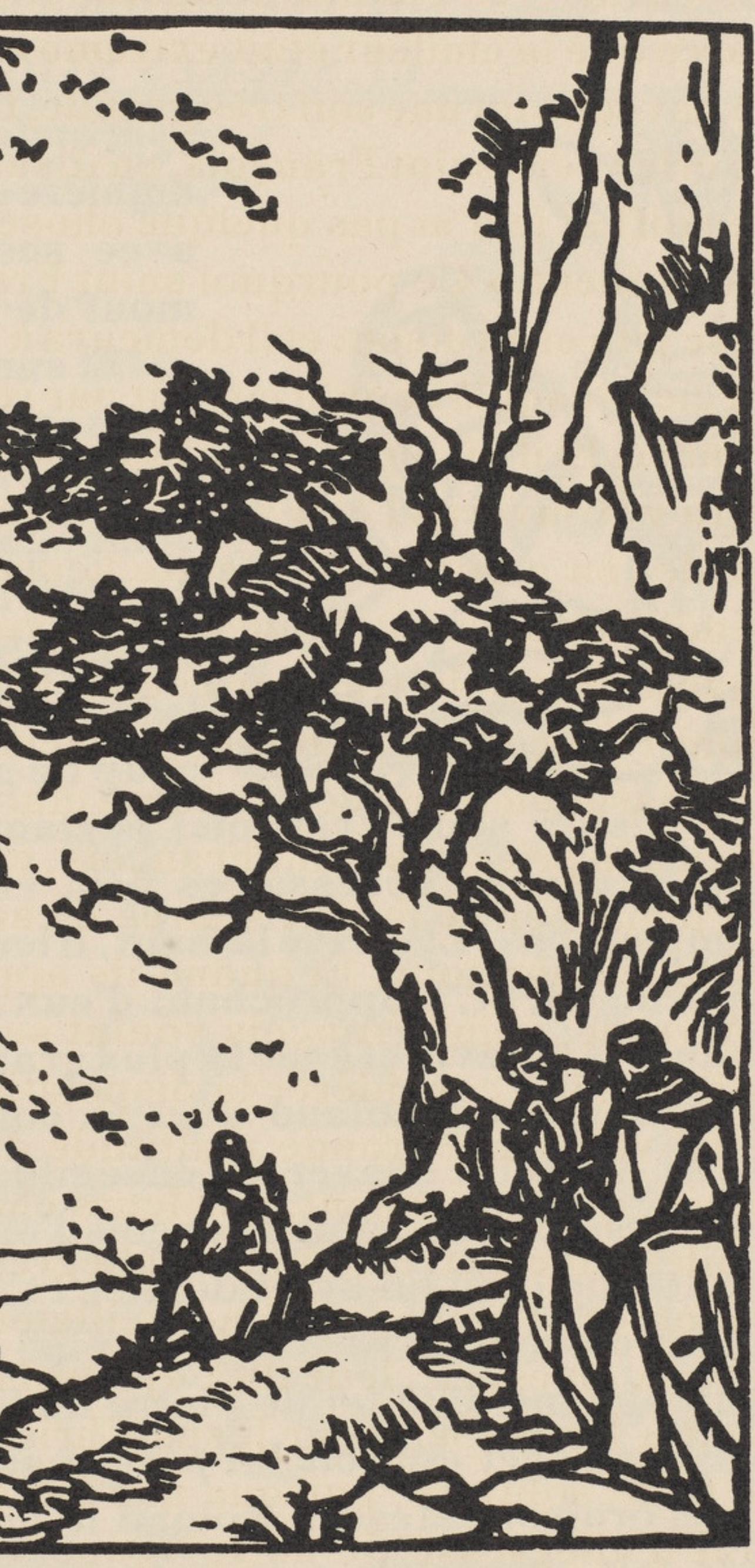 Émile Bernard, Composition (Morane, No. 100), Les Petites Fleurs de St. Françoise, Limited Edition Woodcut