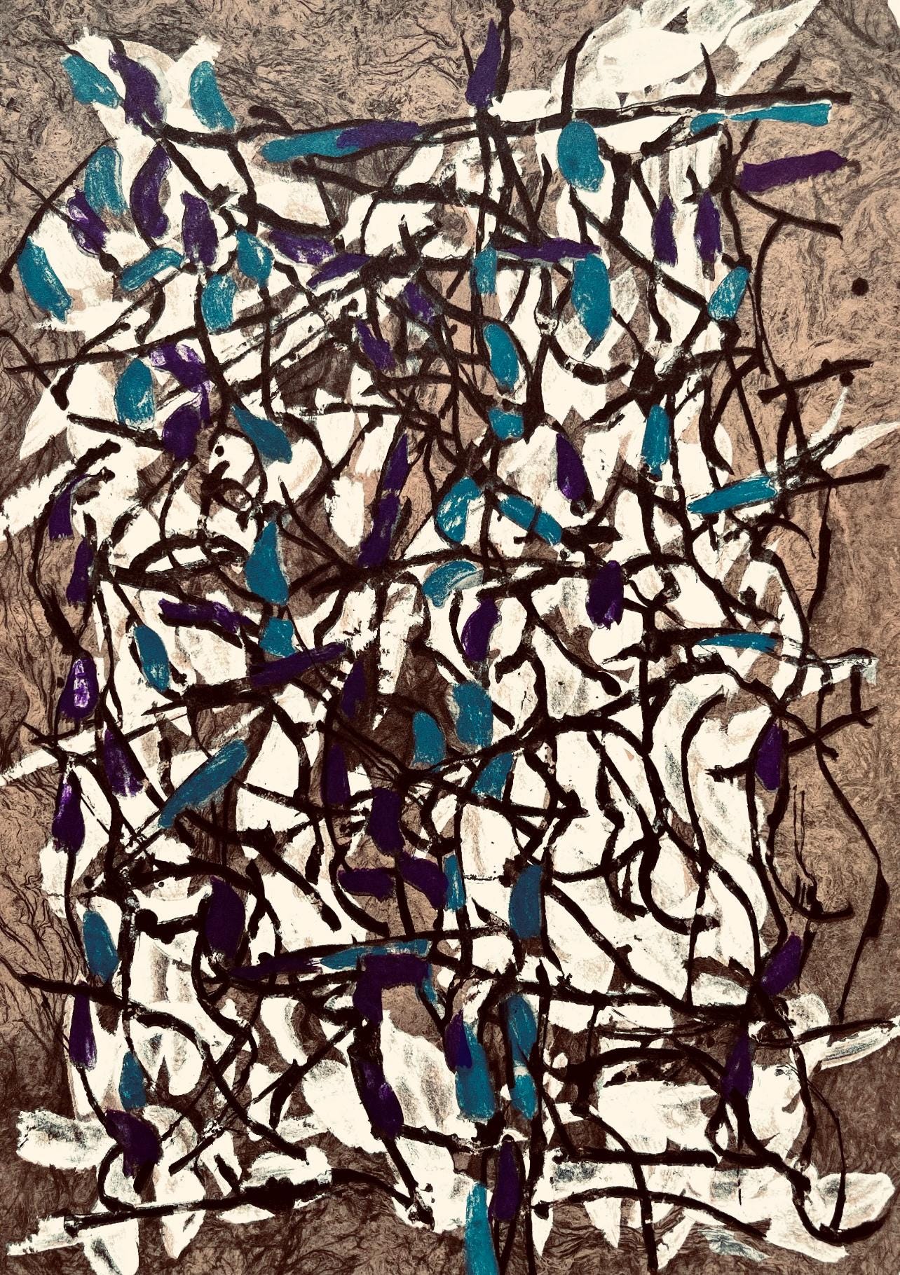 Jean-Paul Riopelle, Composition, Derrière le miroir, Limited Edition Lithograph
