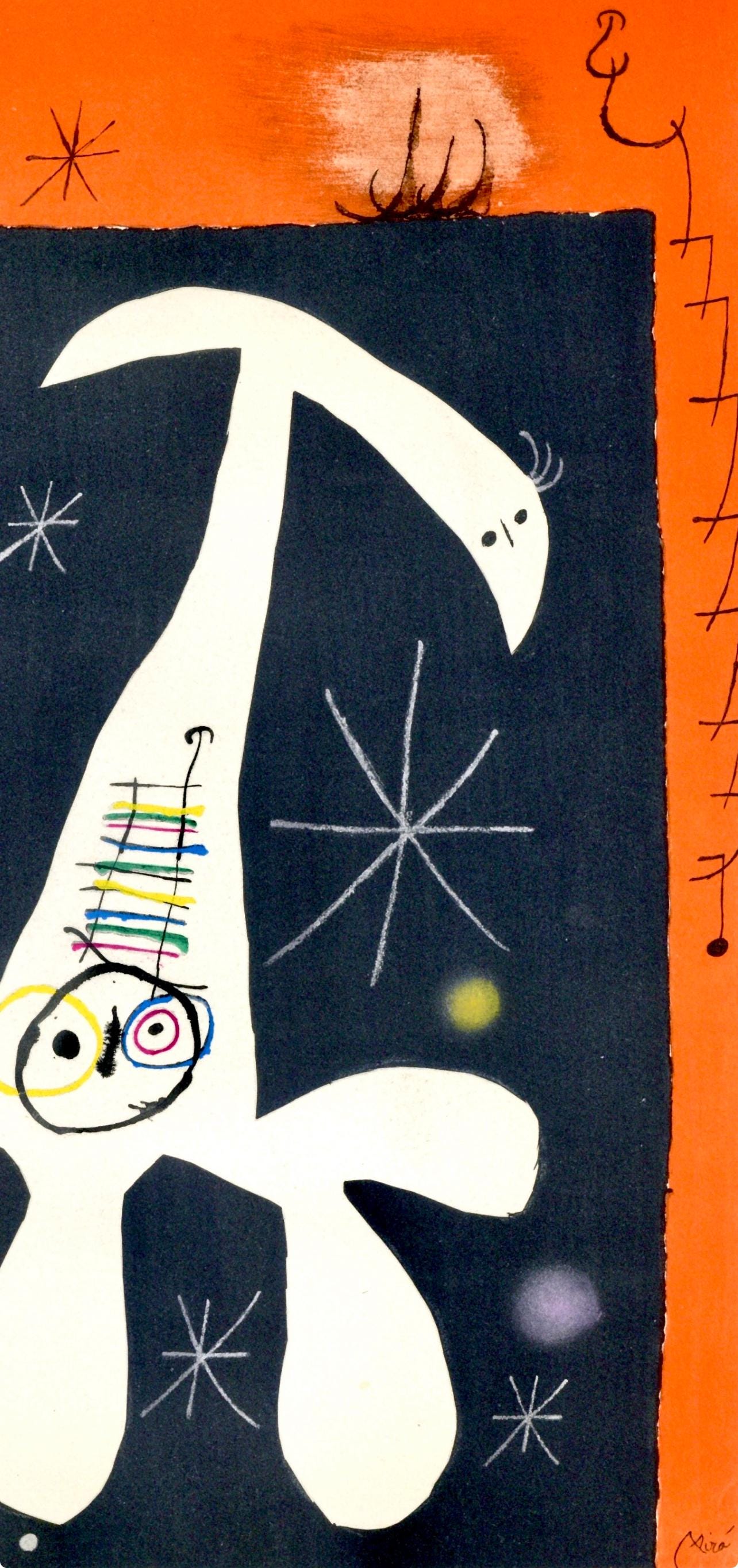 Joan Miró, Composition, Miró, Oiseau Solaire, Oiseau Lunaire, Étincelles, Limited Edition Lithograph