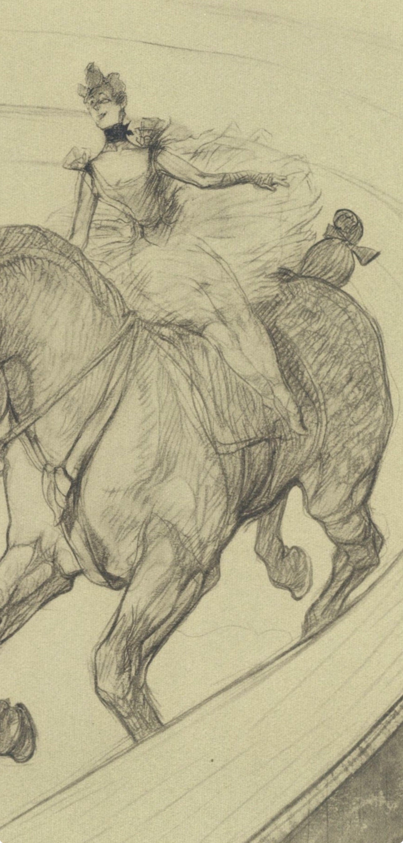 Henri de Toulouse-Lautrec, Travail sans selle, The Circus by Toulouse-Lautrec, Limited Edition Lithograph
