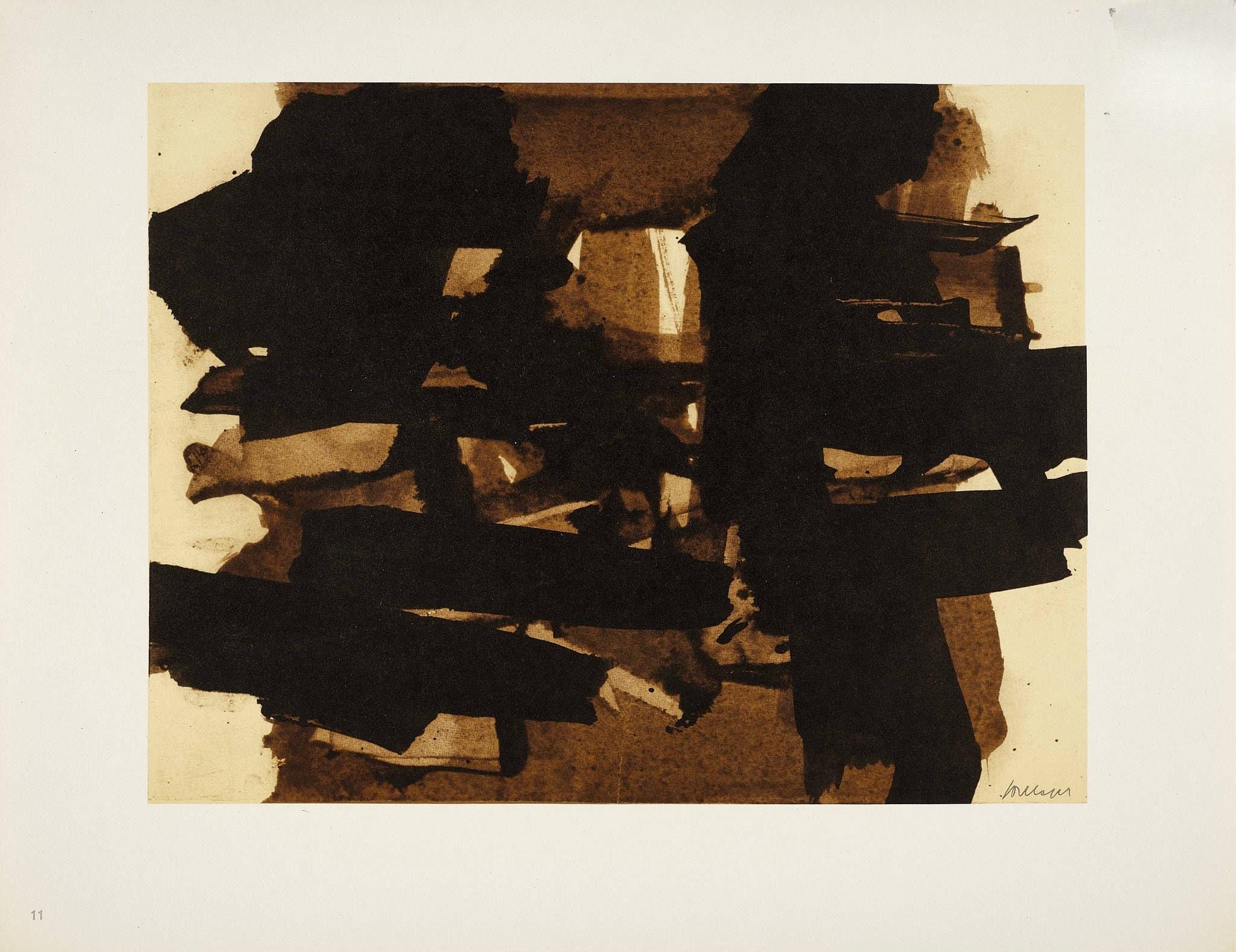 Pierre Soulages, Composition, Pierre Soulages, Peintres d'aujourd'hui, Limited Edition Lithograph