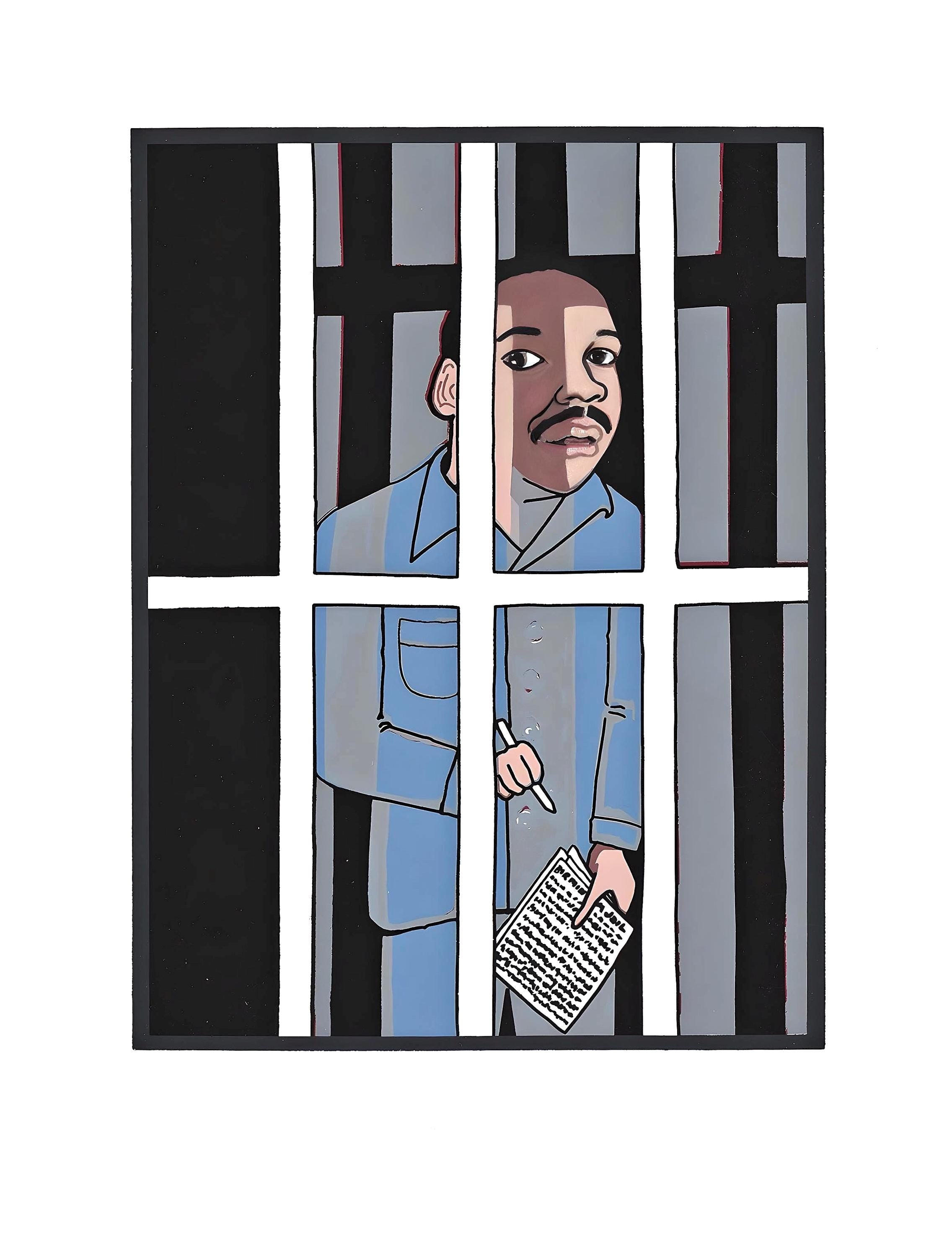 Faith Ringgold, A letter From Martin Luther King, Letter from Birmingham City Jail, Limited Edition Silkscreen