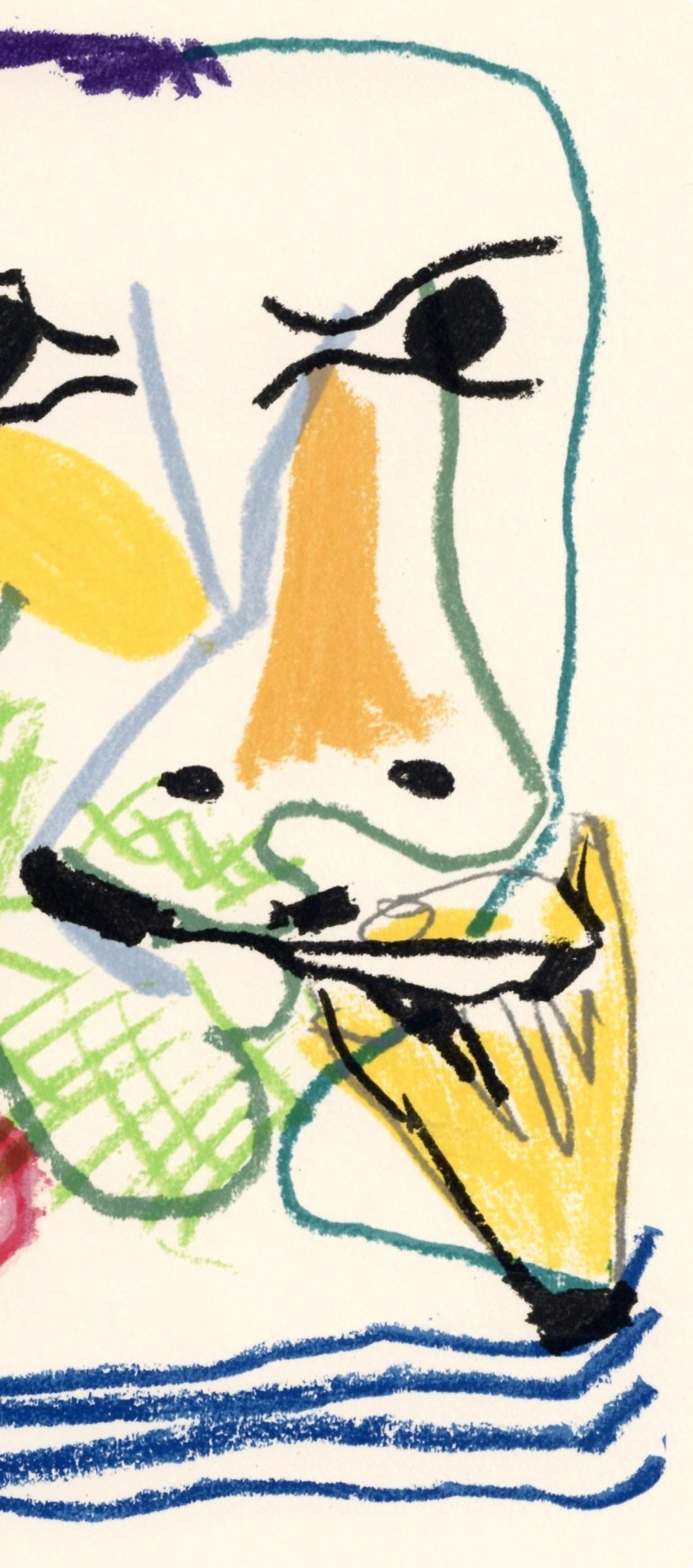 Pablo Picasso, Composition, Le Goût du Bonheur (Cramer 148; Bloch 2013), Limited Edition Mixed Media Lithograph