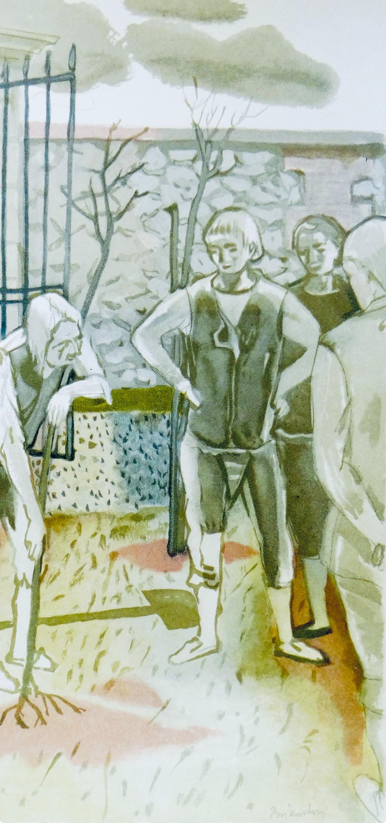Maurice Brianchon, Le vieillard et les trois jeunes, Vingt fables de La fontaine, Limited Edition Woodcut