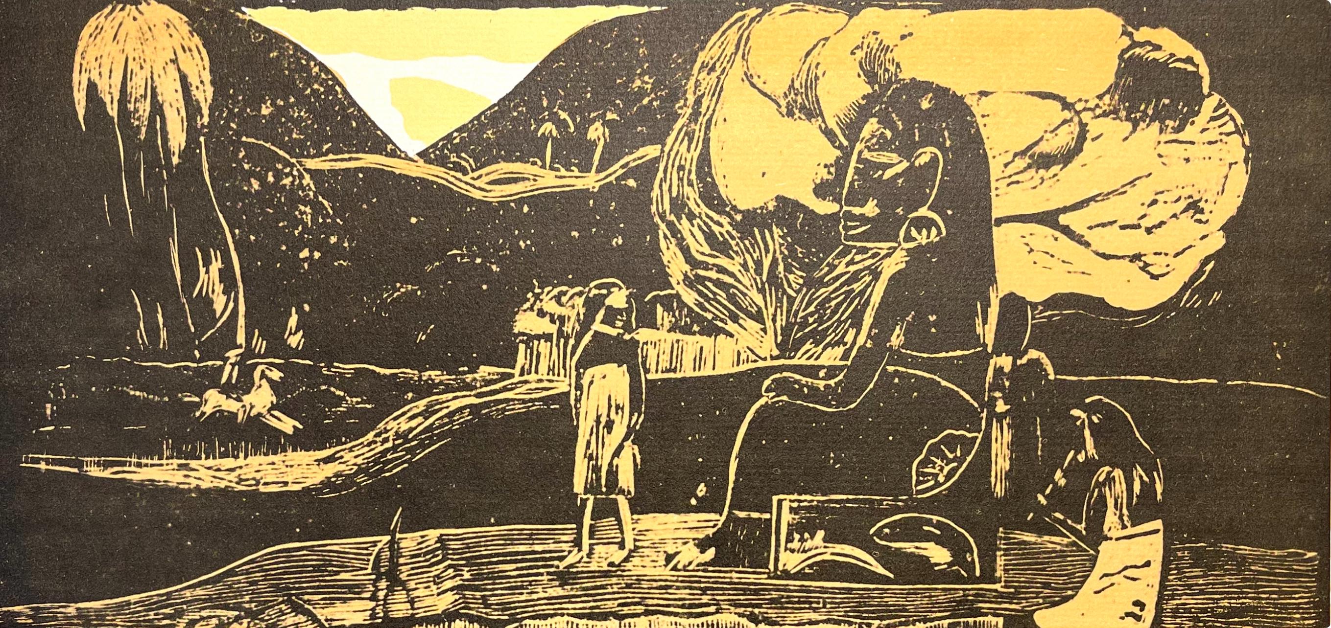 Paul Gauguin, Offerings of Gratitude (Maruru), Gauguin, Limited Edition Woodcut
