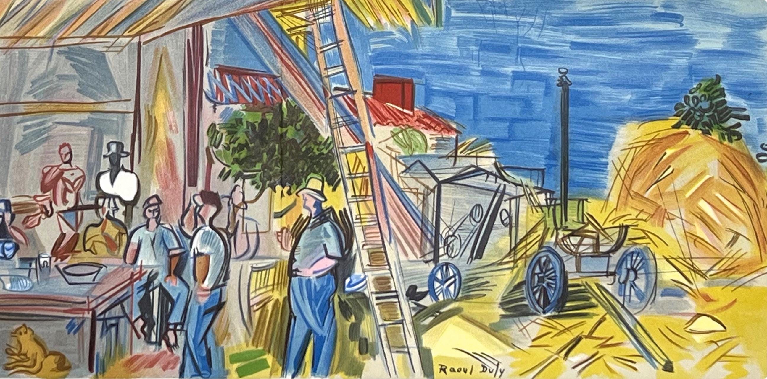 Raoul Dufy, Les Moissonneurs, Lettre à mon peintre Raoul Dufy, Limited Edition Lithograph