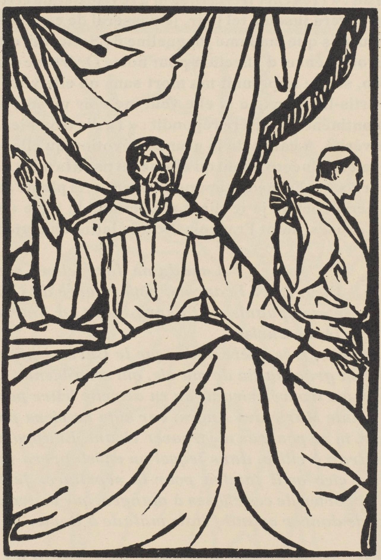 Émile Bernard, Composition (Morane, No. 100), Les Petites Fleurs de St. Françoise, Limited Edition Woodcut
