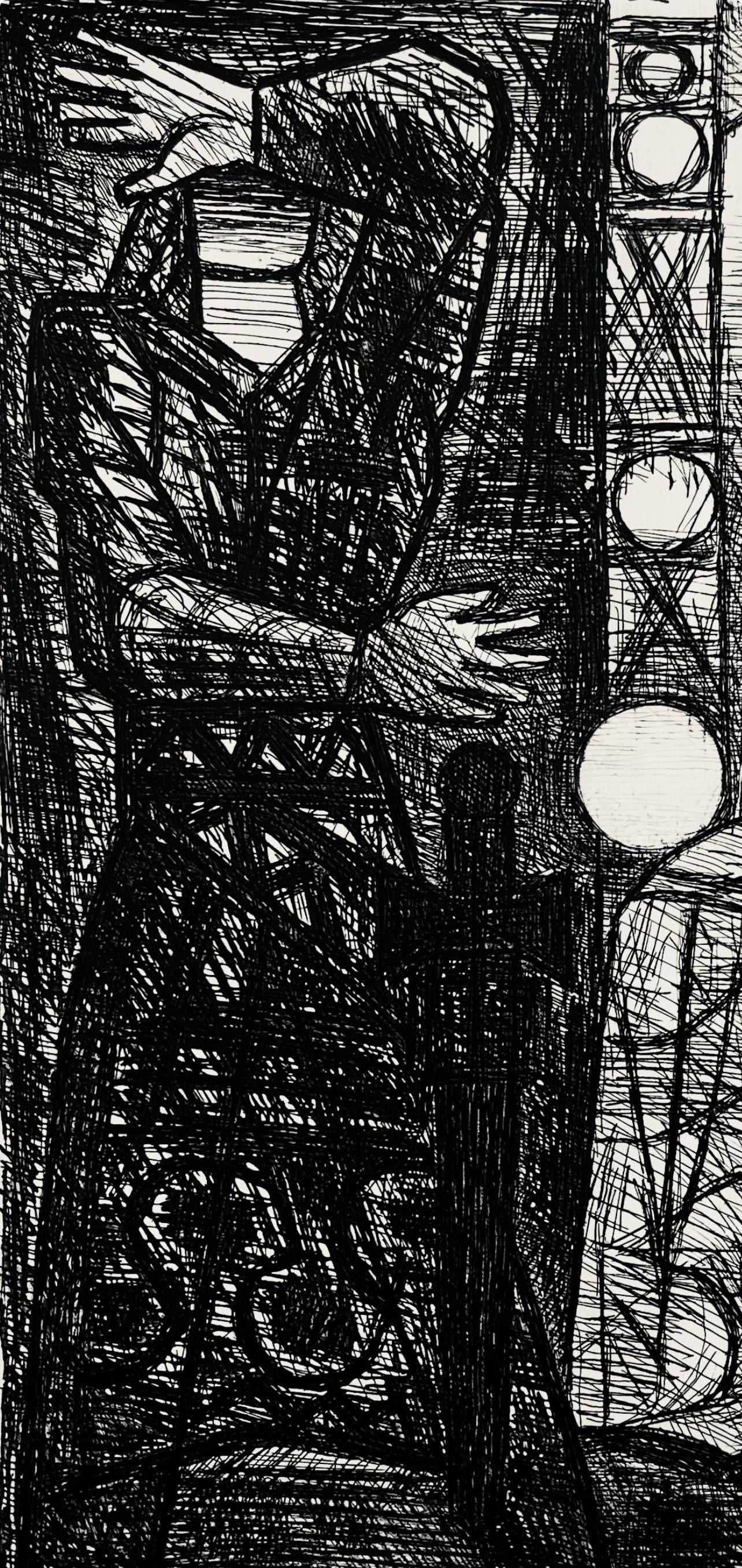 Marcel Gromaire, Le Spectre De Banquo, Scène XIII, Shakespeare, Macbeth, Eaux-fortes de Gromaire, Limited Edition Etching