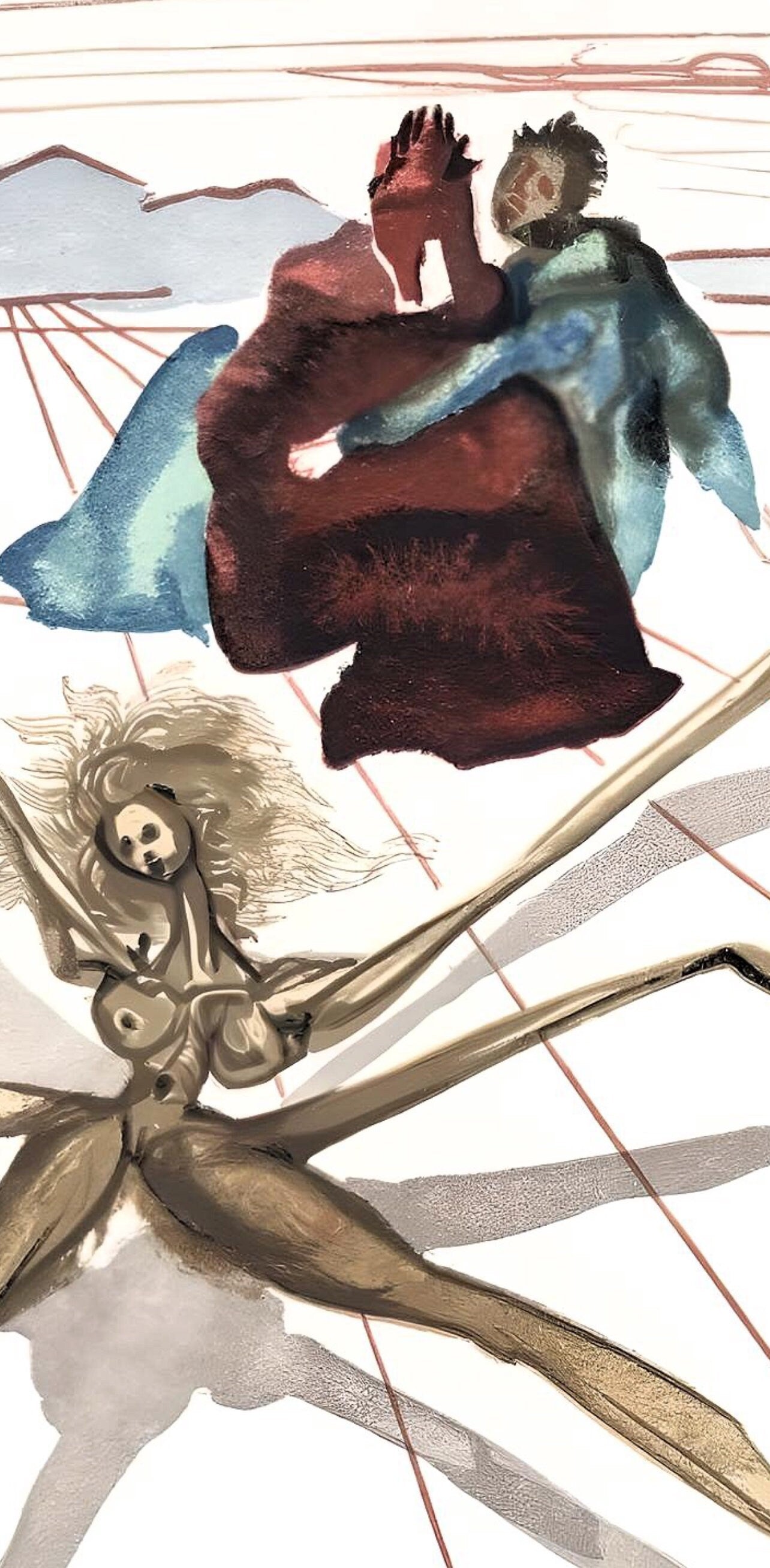 Salvador Dali, Arachne (Michler/Löpsinger 1039-1138; Field 189-200), La Divine Comédie, Limited Edition Woodcut