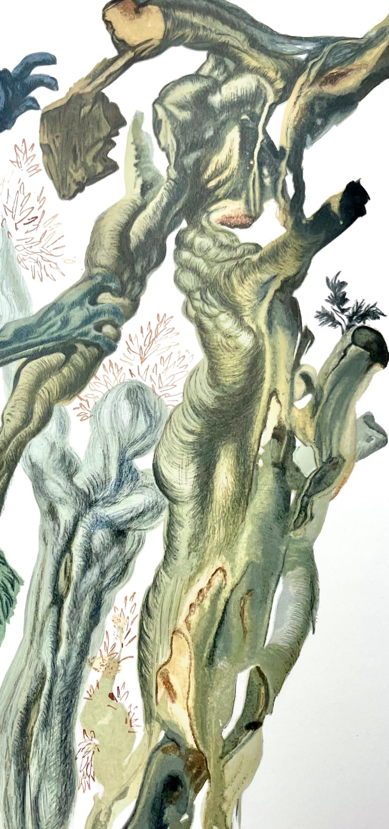 Salvador Dali, Hölle XIII (Field 189-200; Michler/Löpsinger 1039-1138), Die Göttliche Komödie, Signed, Limited Edition Woodcut