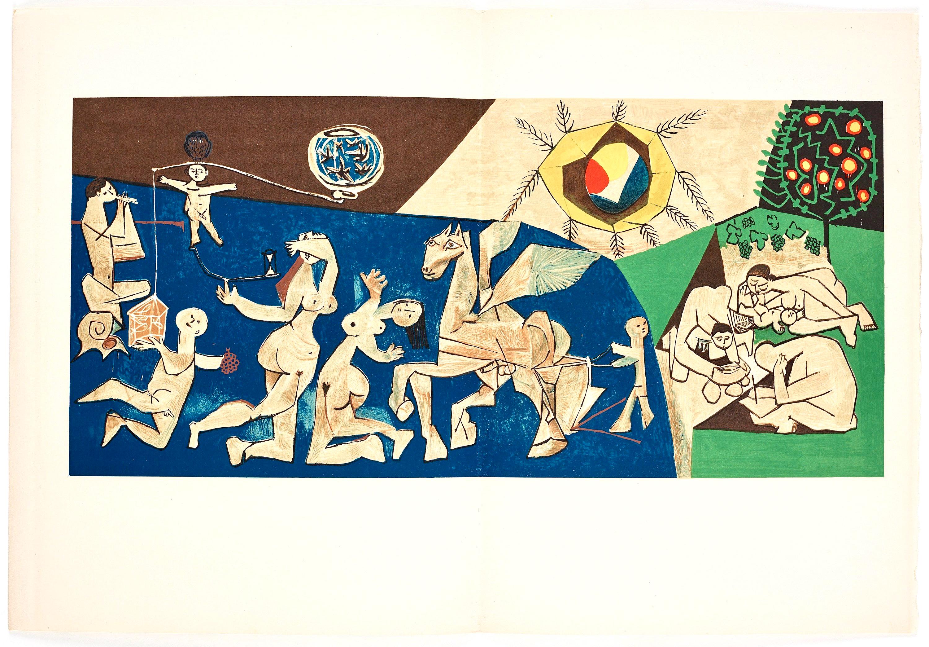 Pablo Picasso, Composition (Cramer 67; Bloch 748; Mourlot 245; Bloch, Books 66), La Guerre et la Paix, Limited Edition Lithograph
