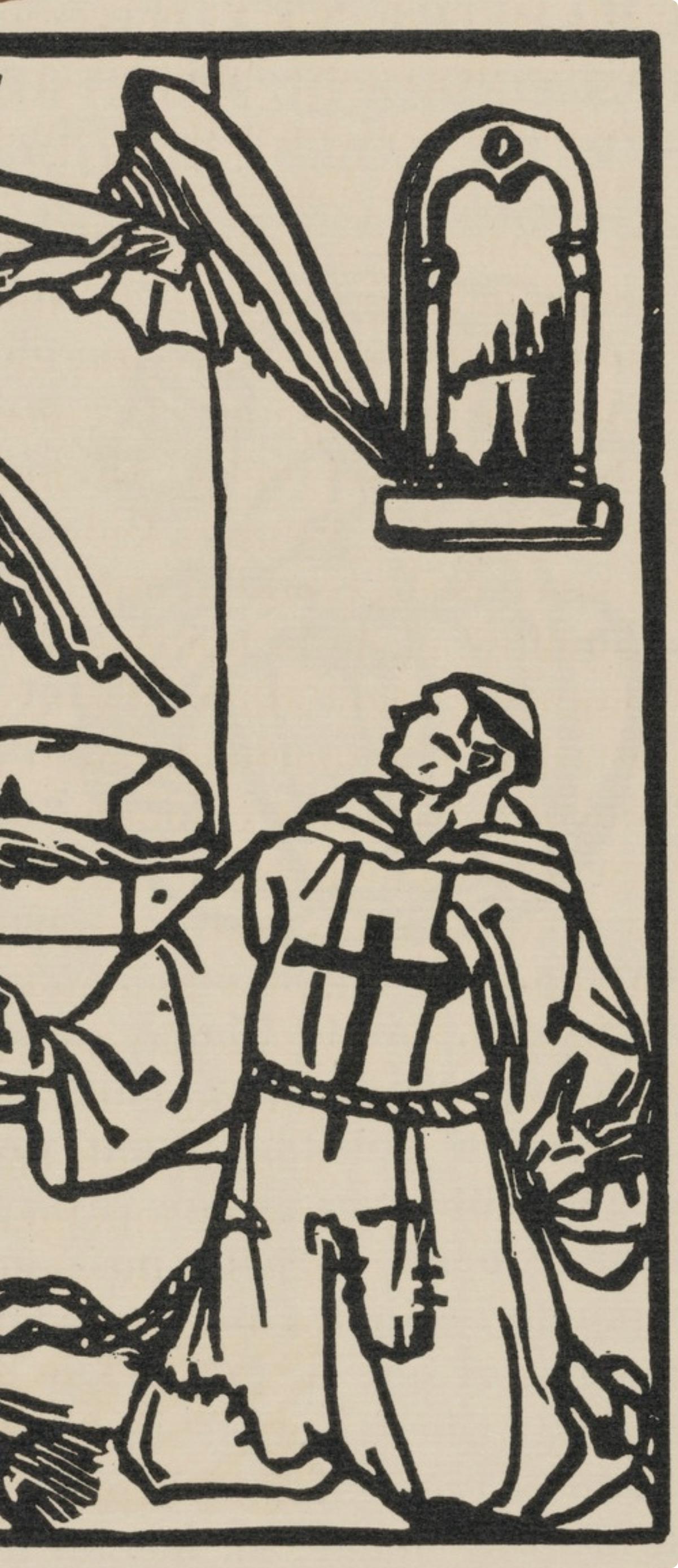 Émile Bernard, Composition (Morane, No. 100), Les Petites Fleurs de St. Françoise, Limited Edition Woodcut