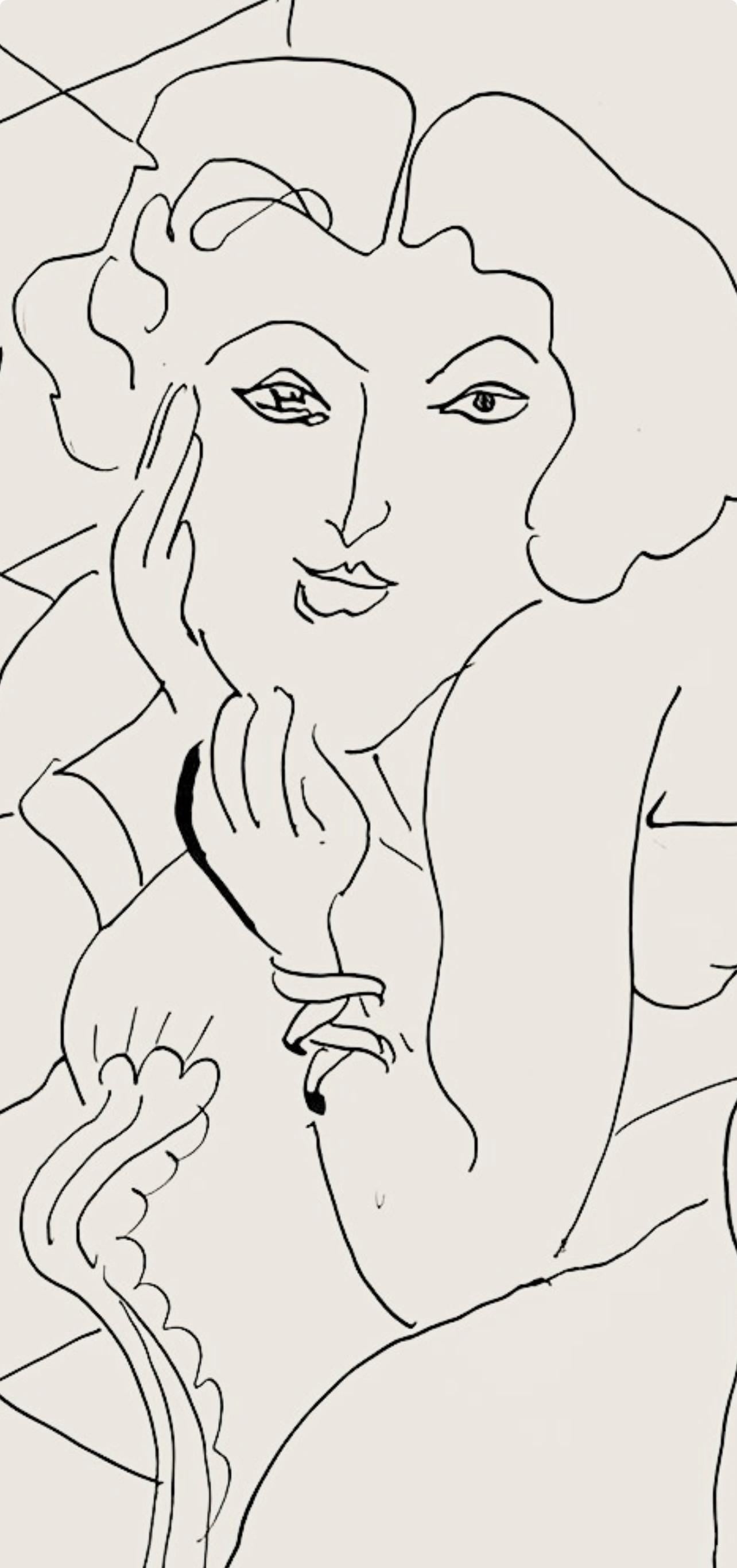 Henri Matisse, Série C, var. 2 (Duthuit 9), Henri Matisse, Dessins, Thèmes et variations, Limited Edition Lithograph