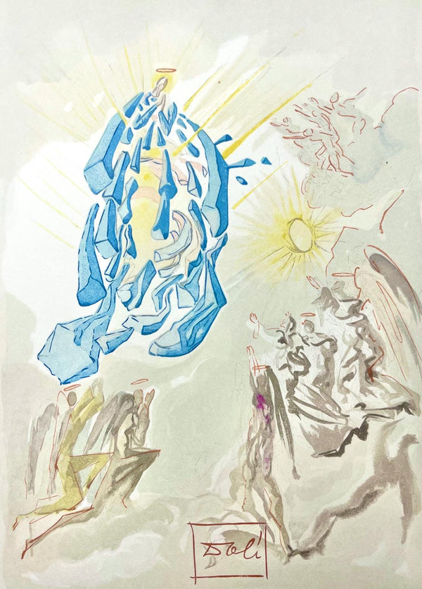 Salvador Dali, Paradies XXVII (Field 189-200; Michler/Löpsinger 1039-1138), Die Göttliche Komödie, Signed, Limited Edition Woodcut