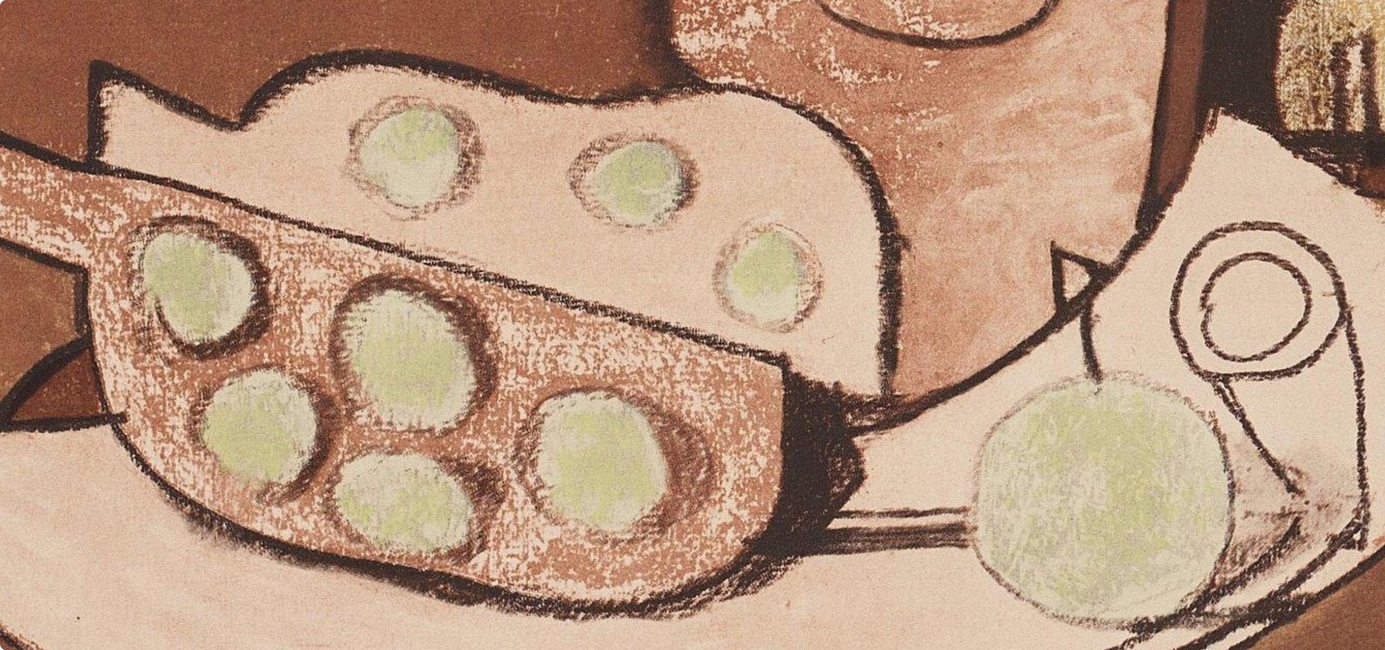 Georges Braque, Composition, Braque Espaces, 13 Dessins, Lavis, Aquarelles, Limited Edition Lithograph