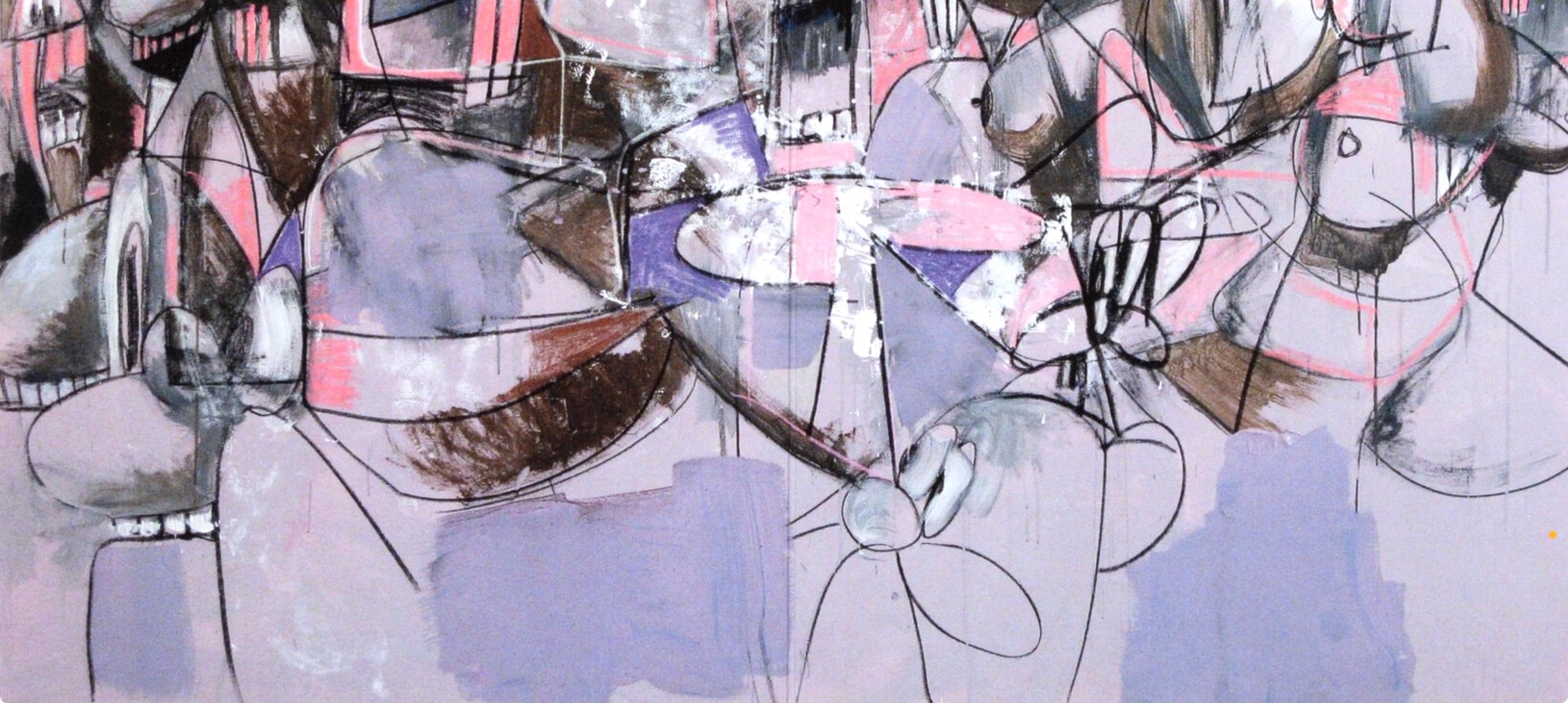 George Condo, Purple Compression, Drawing Paintings, Limited Edition Four Color Process Print
