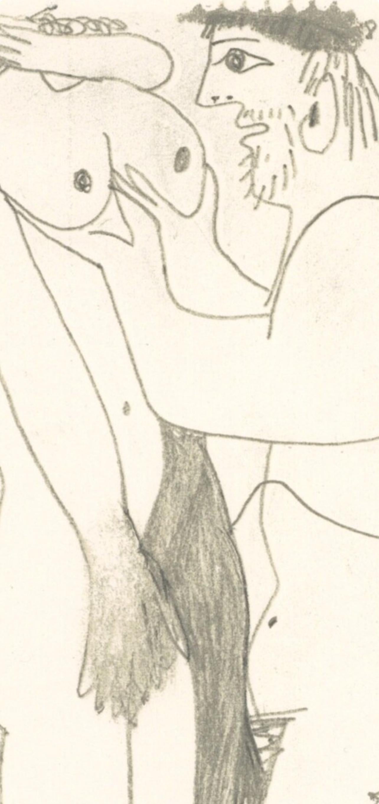 Pablo Picasso, Composition, Le Goût du Bonheur (Cramer 148; Bloch 2013), Limited Edition Mixed Media Lithograph