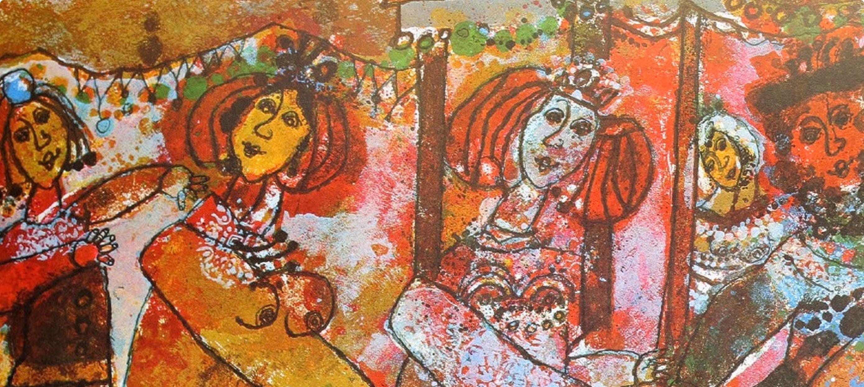 Théo Tobiasse, The Wedding, Original Edition Offset Lithograph
