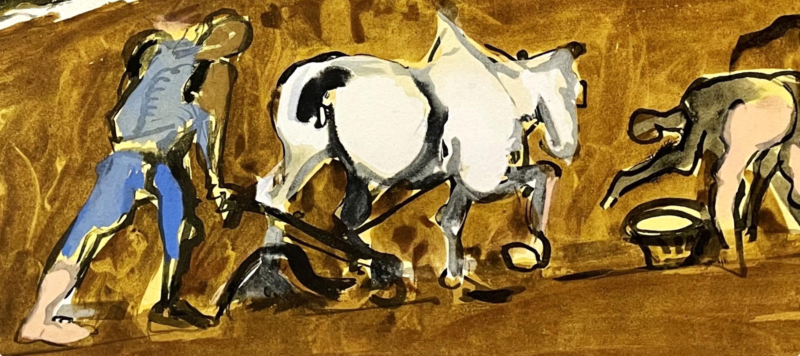 Édouard Pignon, Composition, Arbres et Voiles, Limited Edition Lithograph