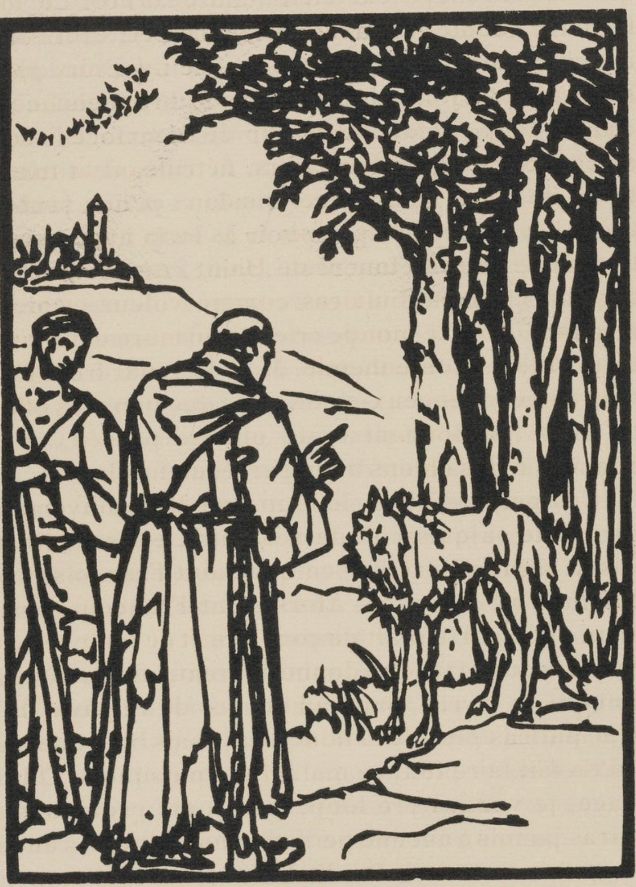 Émile Bernard, Composition (Morane, No. 100), Les Petites Fleurs de St. Françoise, Limited Edition Woodcut