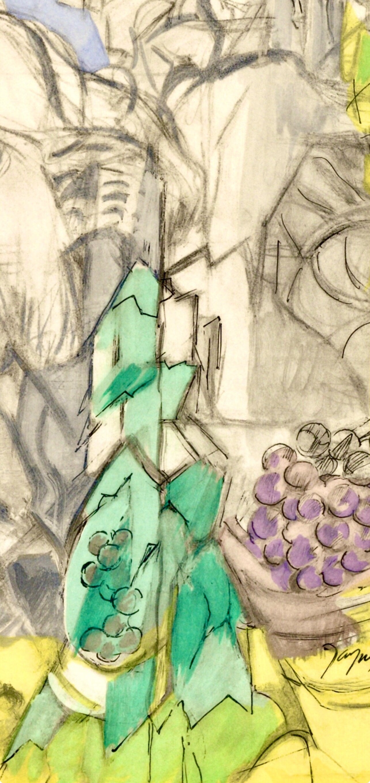 Jacques Villon, Couverture, Vins, Fleurs et Flammes, Limited Edition Lithograph