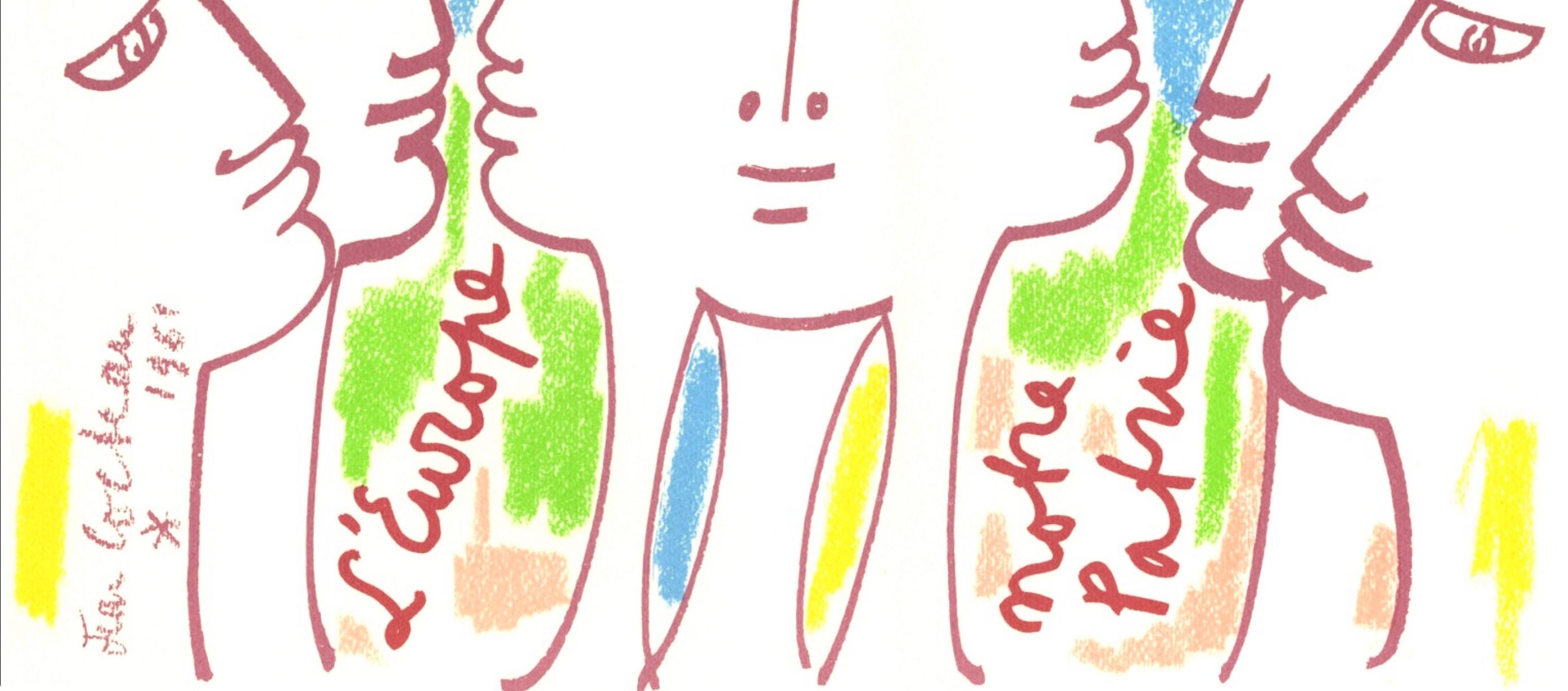 Jean Cocteau, Composition, Nous croyons en l'Europe, Limited Edition Silkscreen